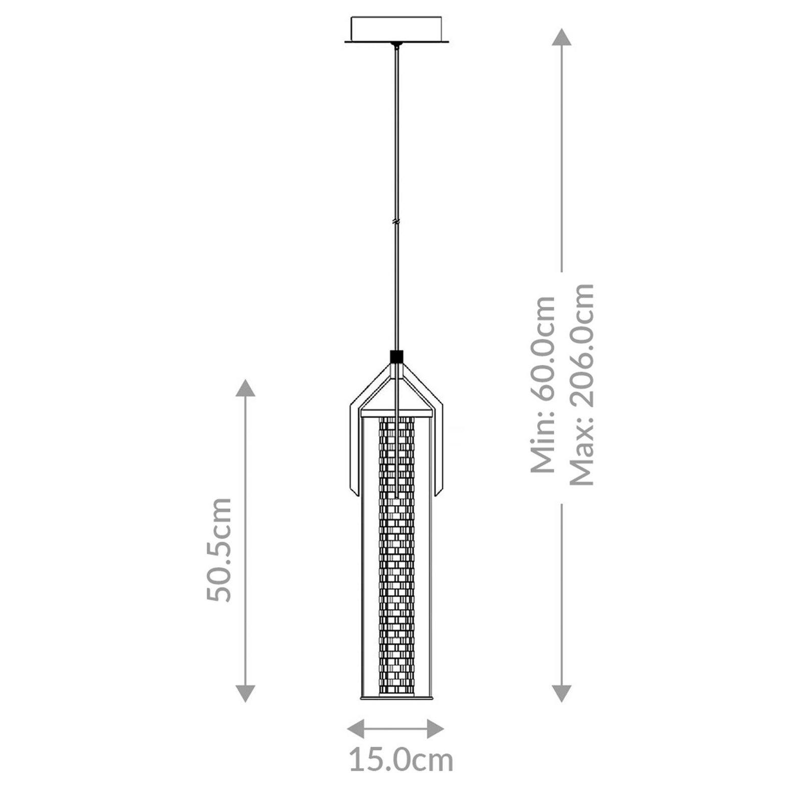 ESPADA LED pendant light, polished chrome, Ø 15 cm, metal/glass