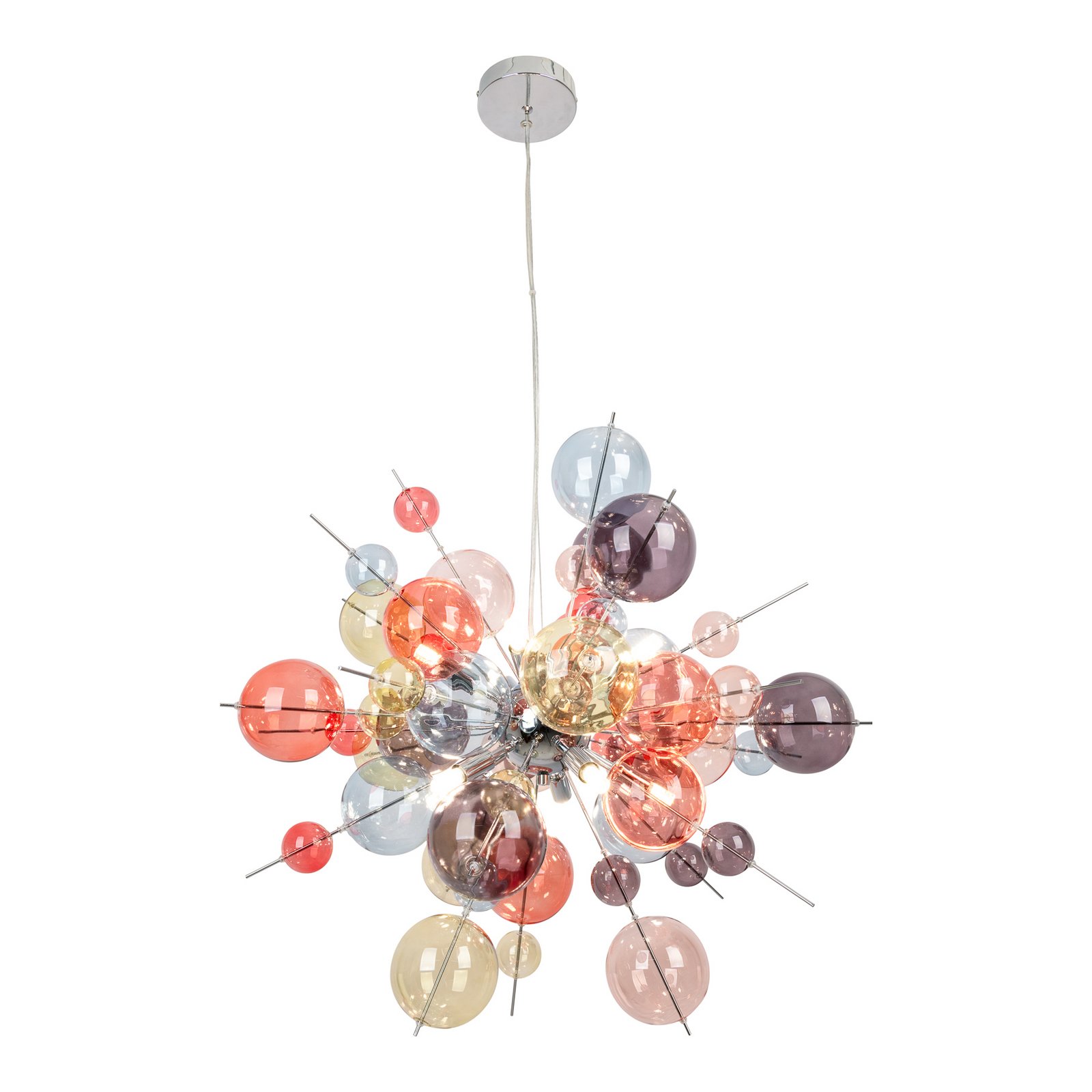 Explosion pendant light, Ø 65 cm, glass, pastel colours, G9 Explosion pendant light, Ø 65 cm, glass, pastel colours, G9