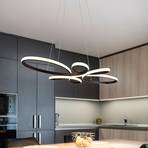 Fly LED pendant light, matt black, 3,000 K, 83 cm x 45 cm
