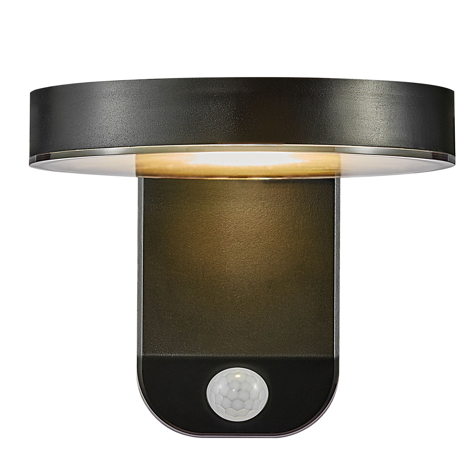 Rica Round LED Solar Aplique de Pared Black - Nordlux
