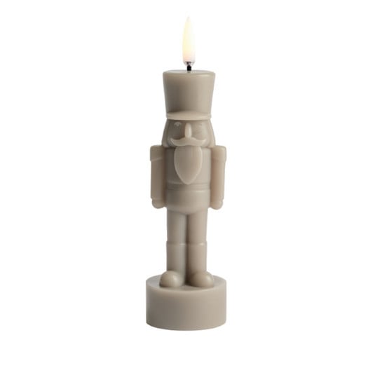 NUTCRACKER LED-stearinlys, sandfarget, høyde 17 cm – Uyuni Lighting