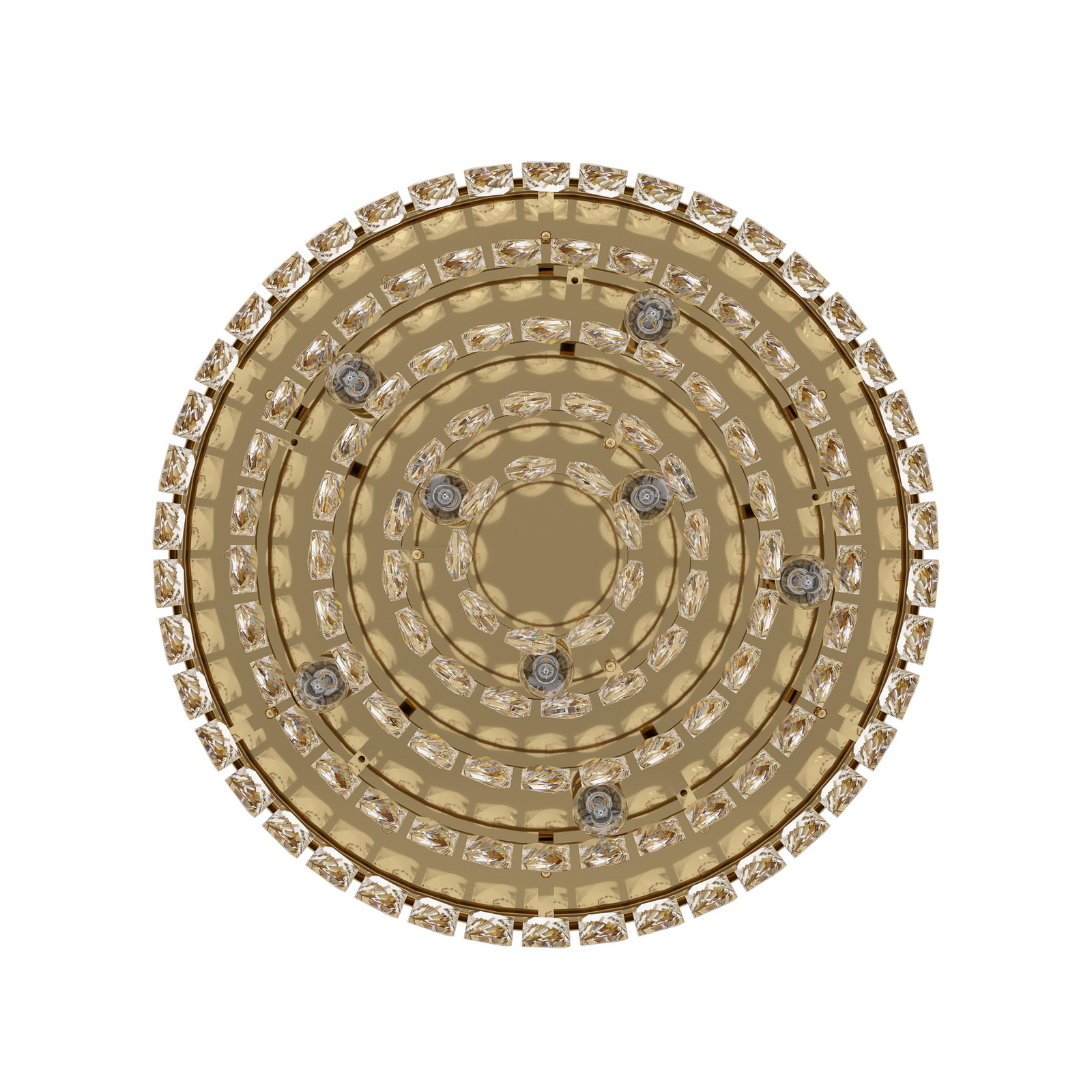 Stropna svjetiljka Stars of Light Valparaiso, zlatna, Ø 48 cm, metal