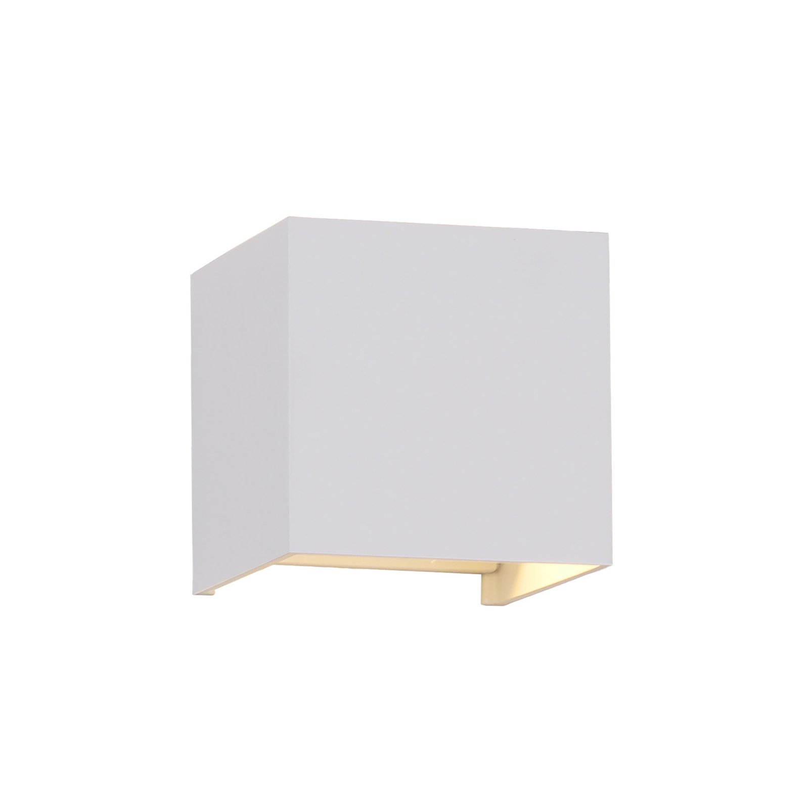 Davos LED vanjska zidna svjetiljka, bijela, kvadratna, prigušiva, aluminij