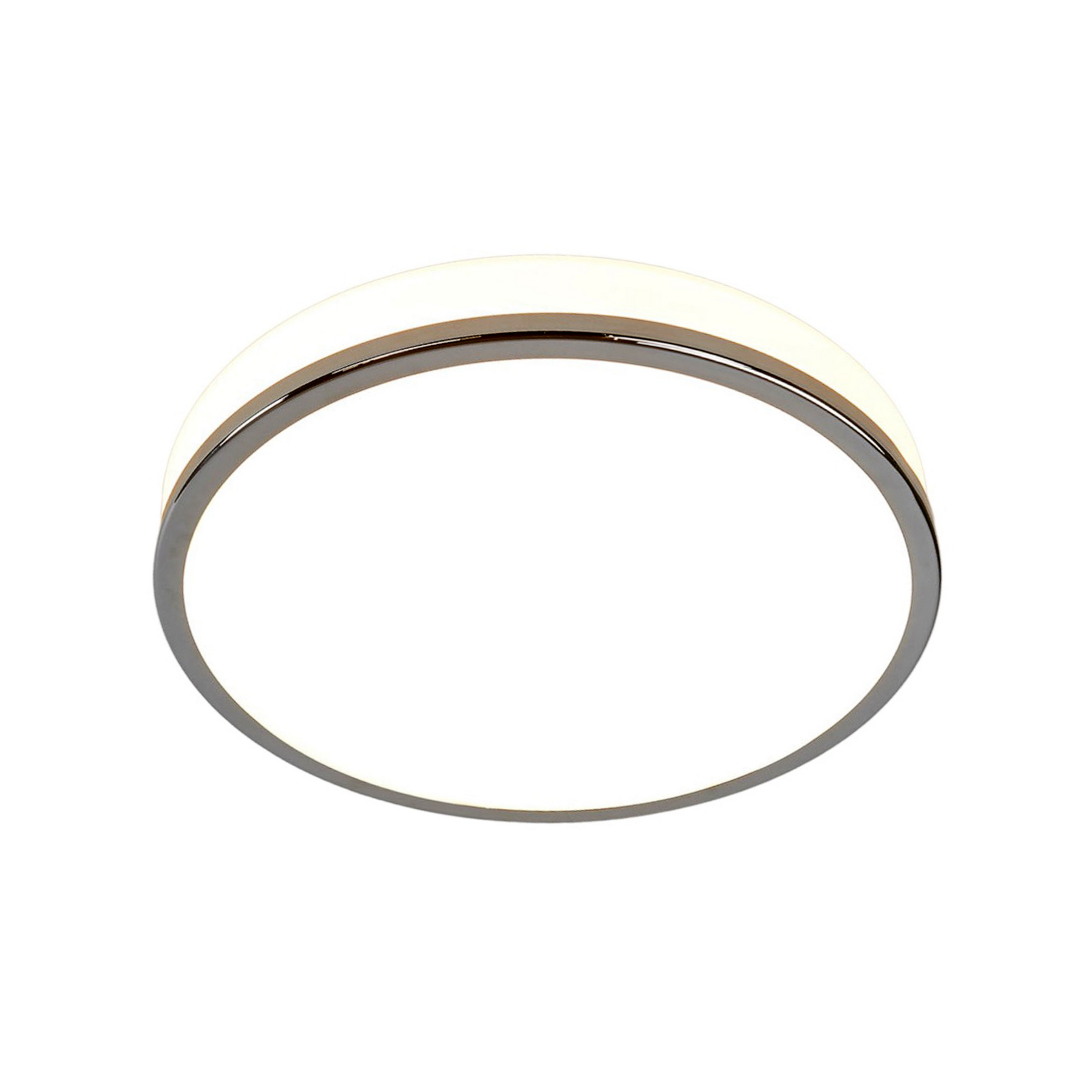 Lyss Round LED Plafonnier IP44 Ø28 Chrome - Lindby