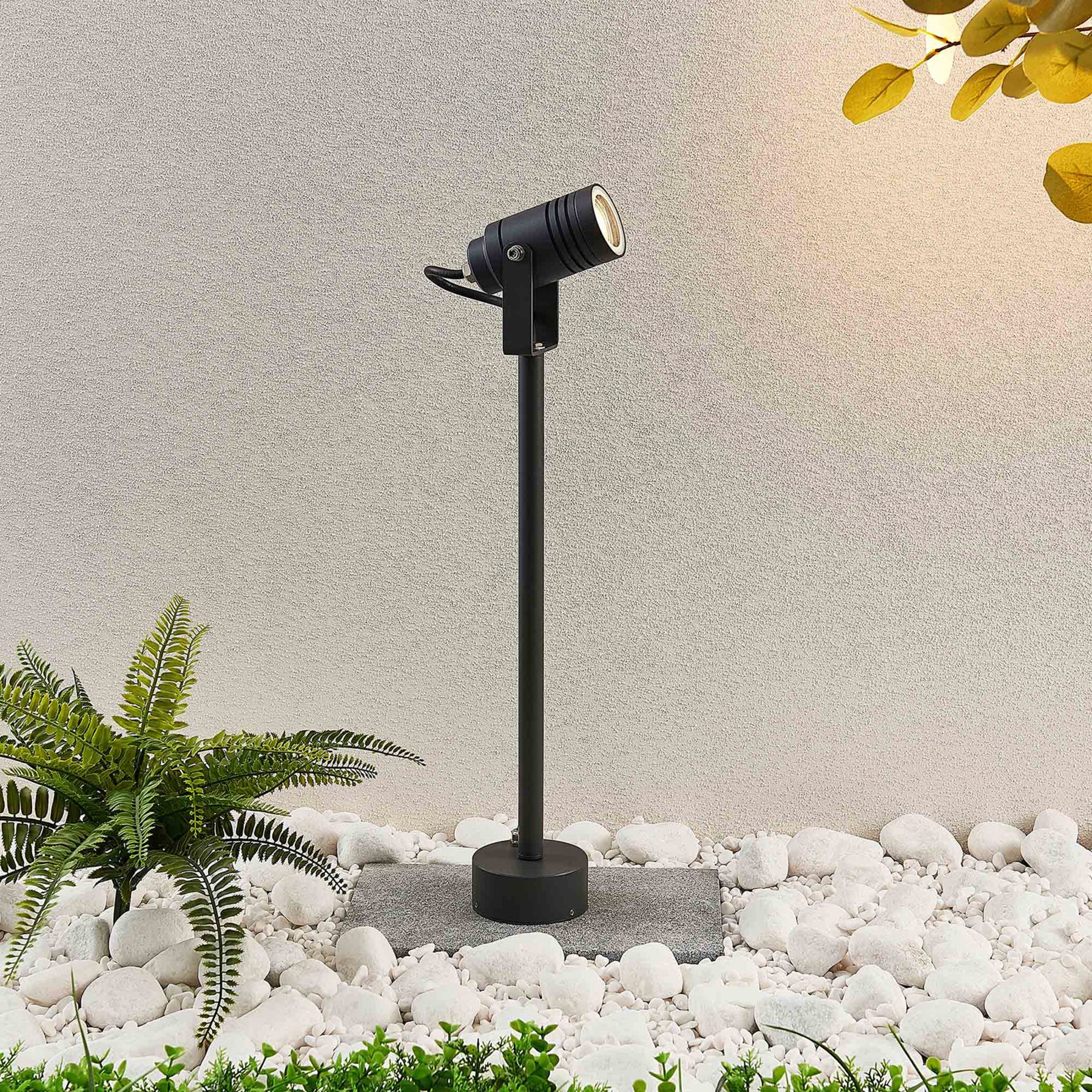Galina outdoor spotlight, dark grey 55.5 cm, Lampenwelt.com, die-cast aluminium, GU10, 35 W, energy efficiency: A++, W: 5.95 cm, H: 11.2 cm