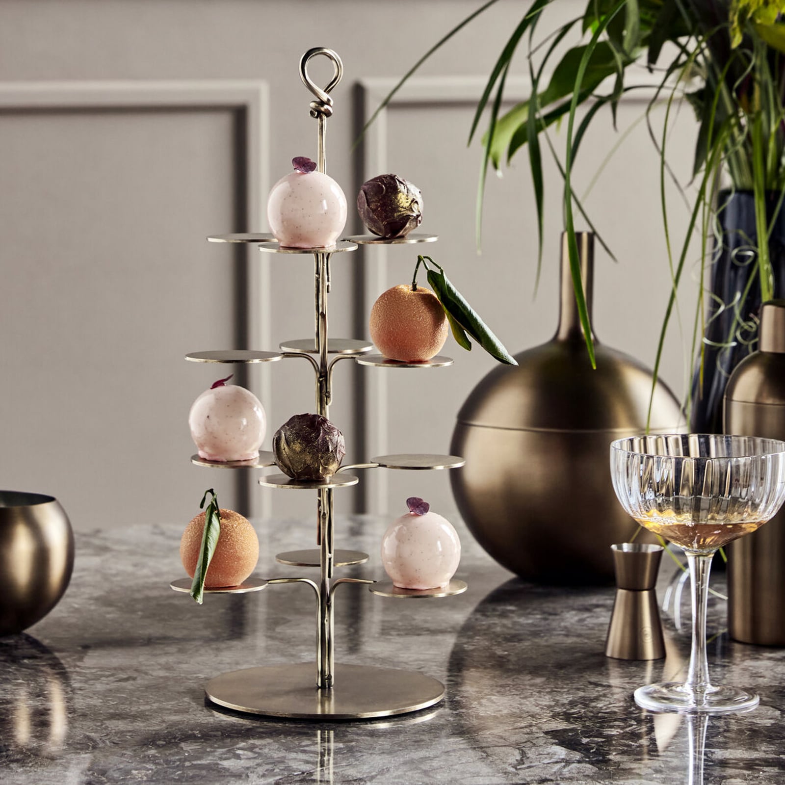 Decorazione da tavola HDSen, ottone anticato, 40 cm - House Doctor