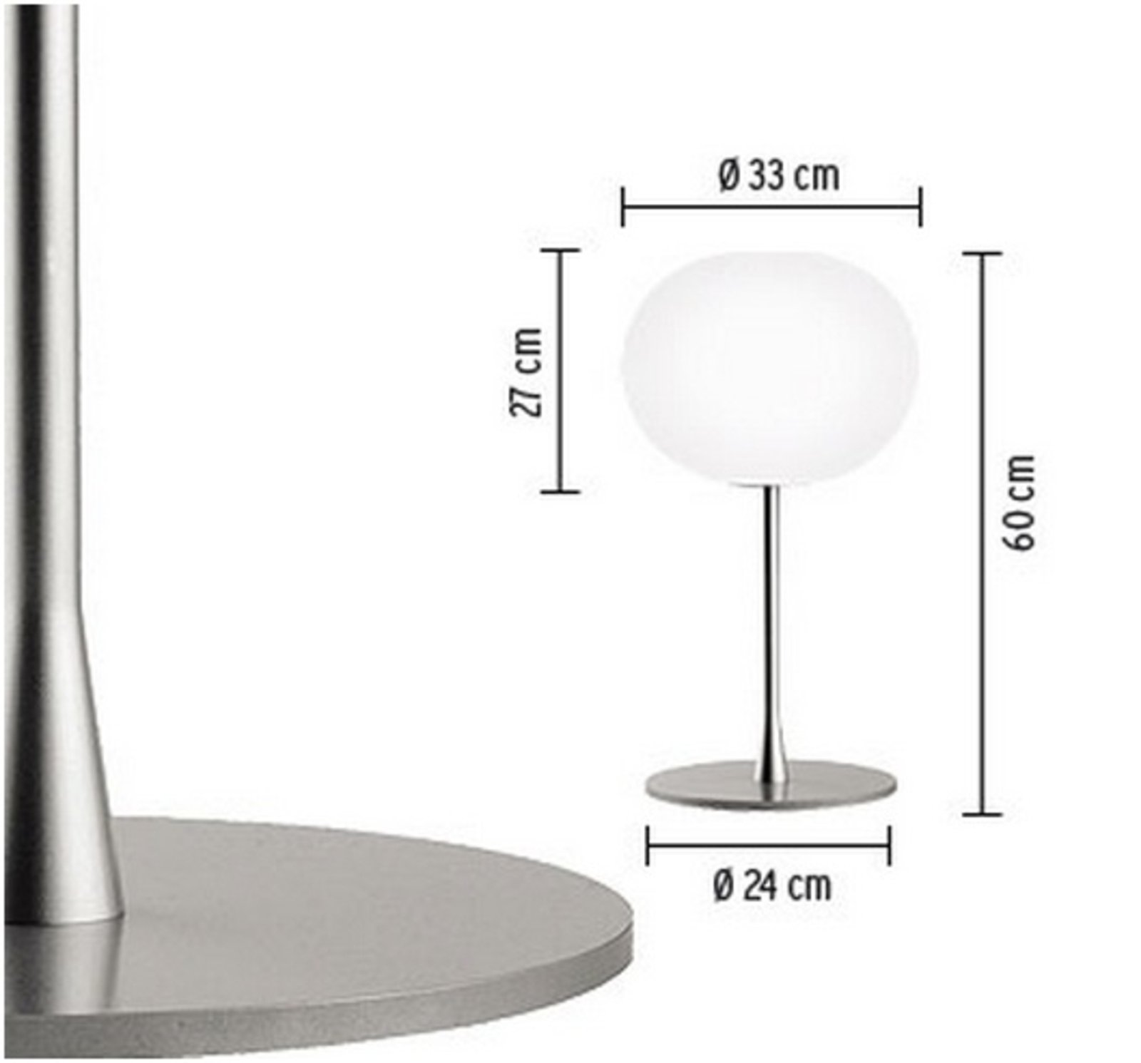 Glo-Ball T1 Bordslampa Silver - Flos