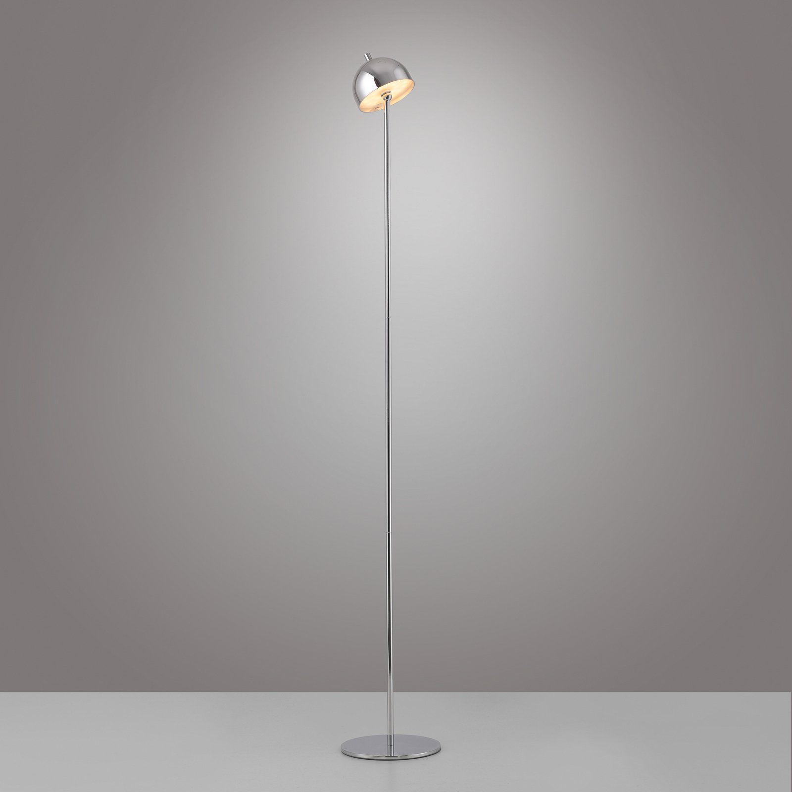 Schöner Wohnen LED-akumulatorska stoječa svetilka Bellies krom, IP54 3.000K