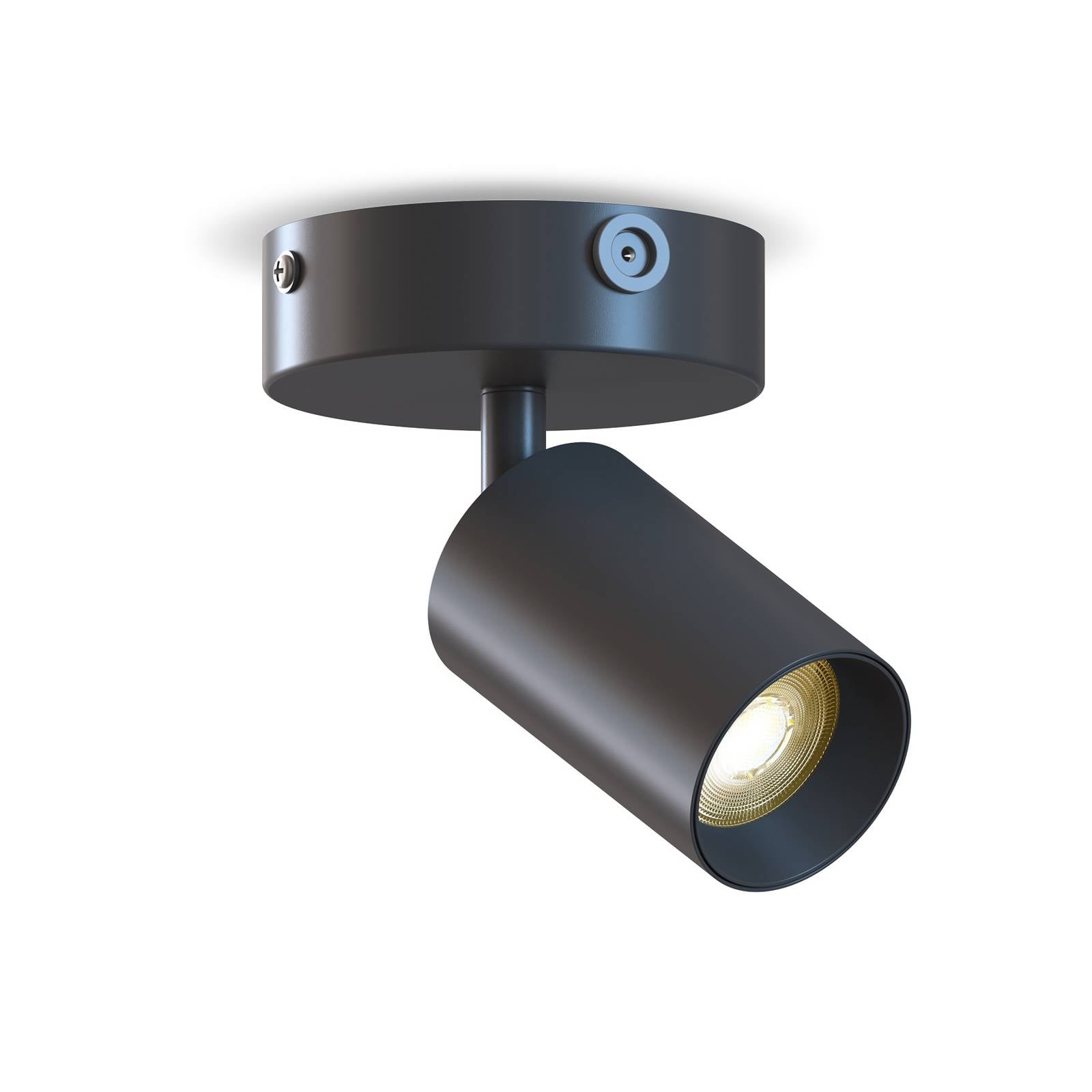 Calex GU10-Deckenspot, schwarz, Ø 10 cm, 1-flammig, Metall