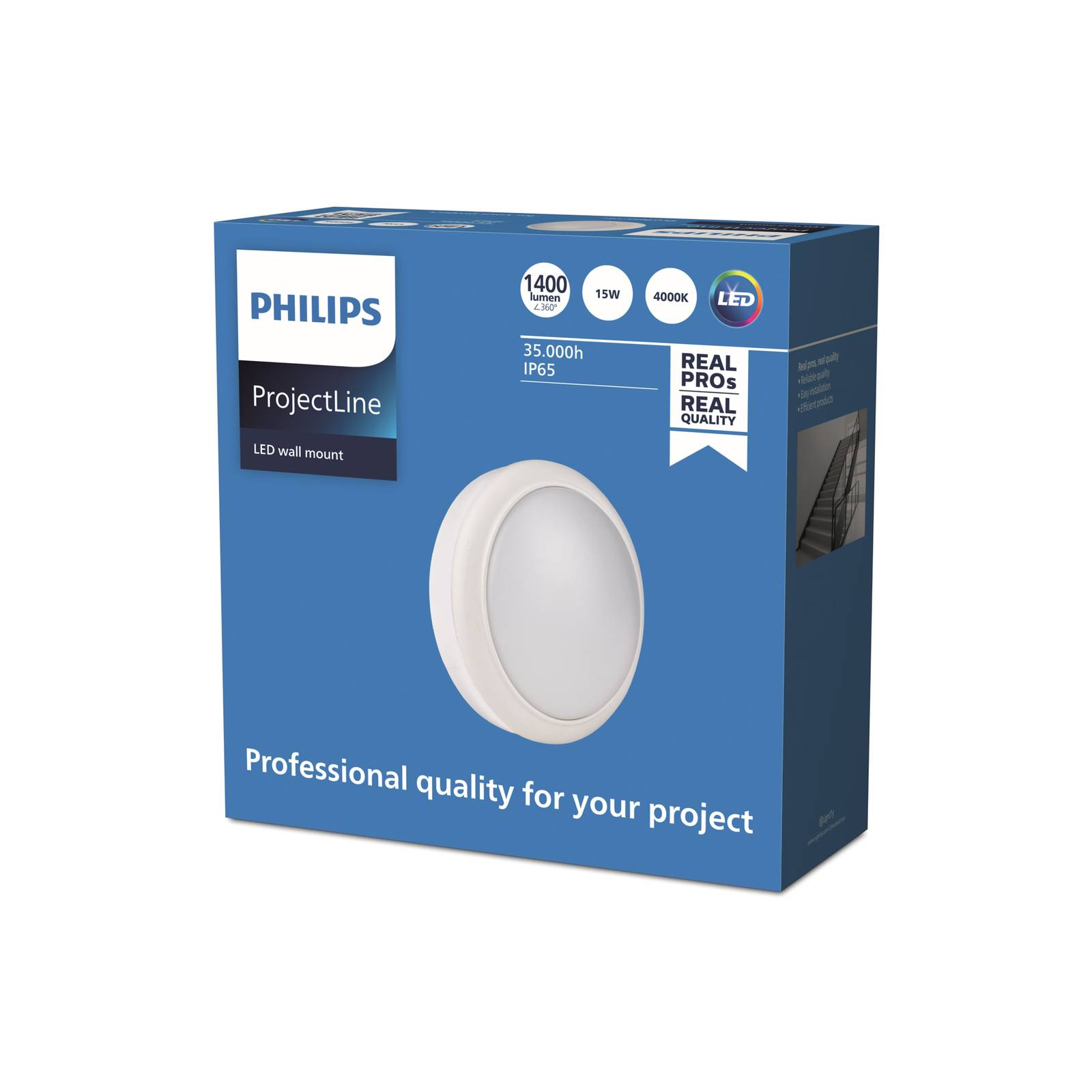 philips wall-mounted applique led ø 18,2cm 4 000k