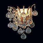 Gouden kristallen wandlamp LENNARDA
