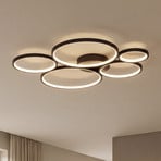 LED-Deckenlampe Rondo, schwarz matt