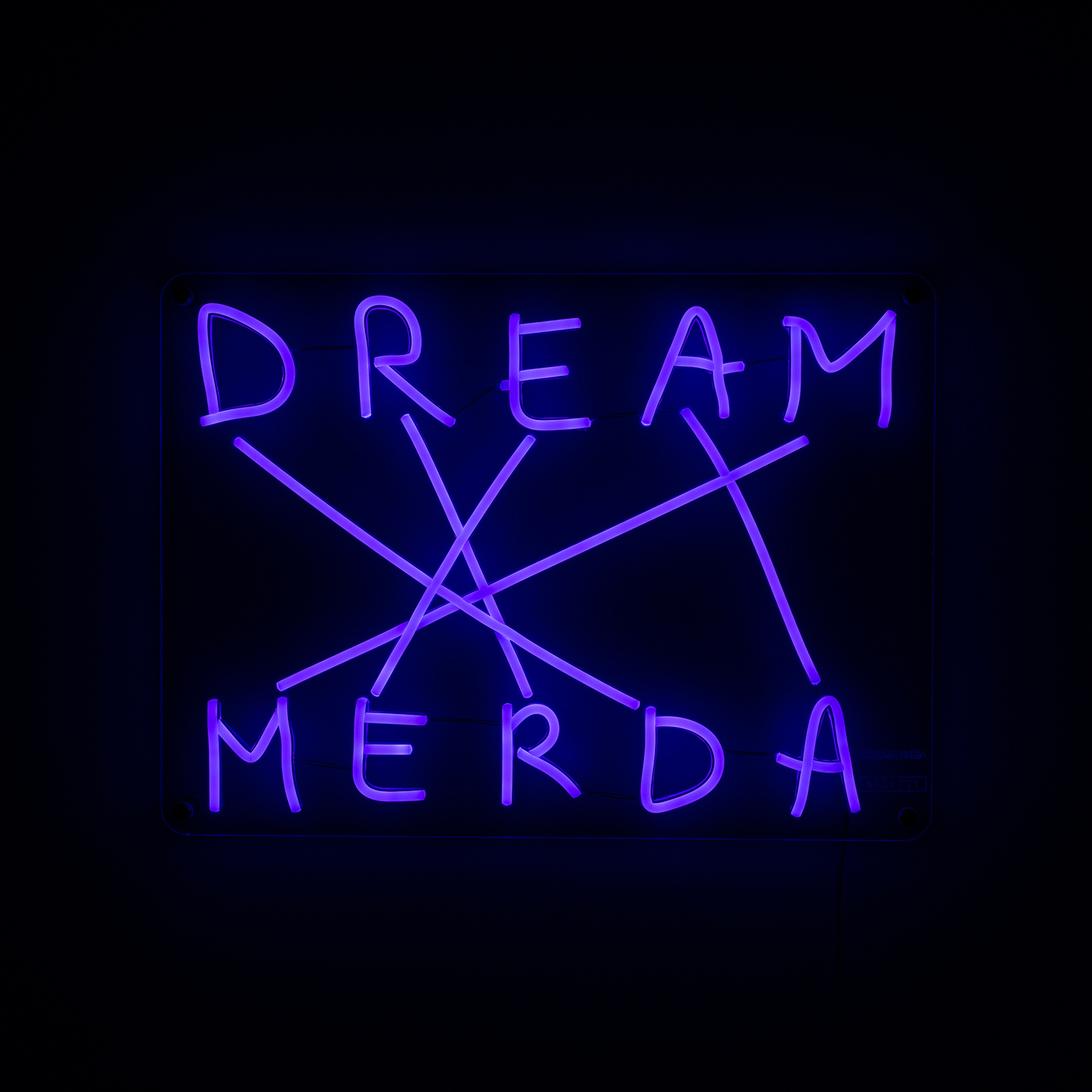 SELETTI Dream-Merda LED-Deko-Wandleuchte, blau