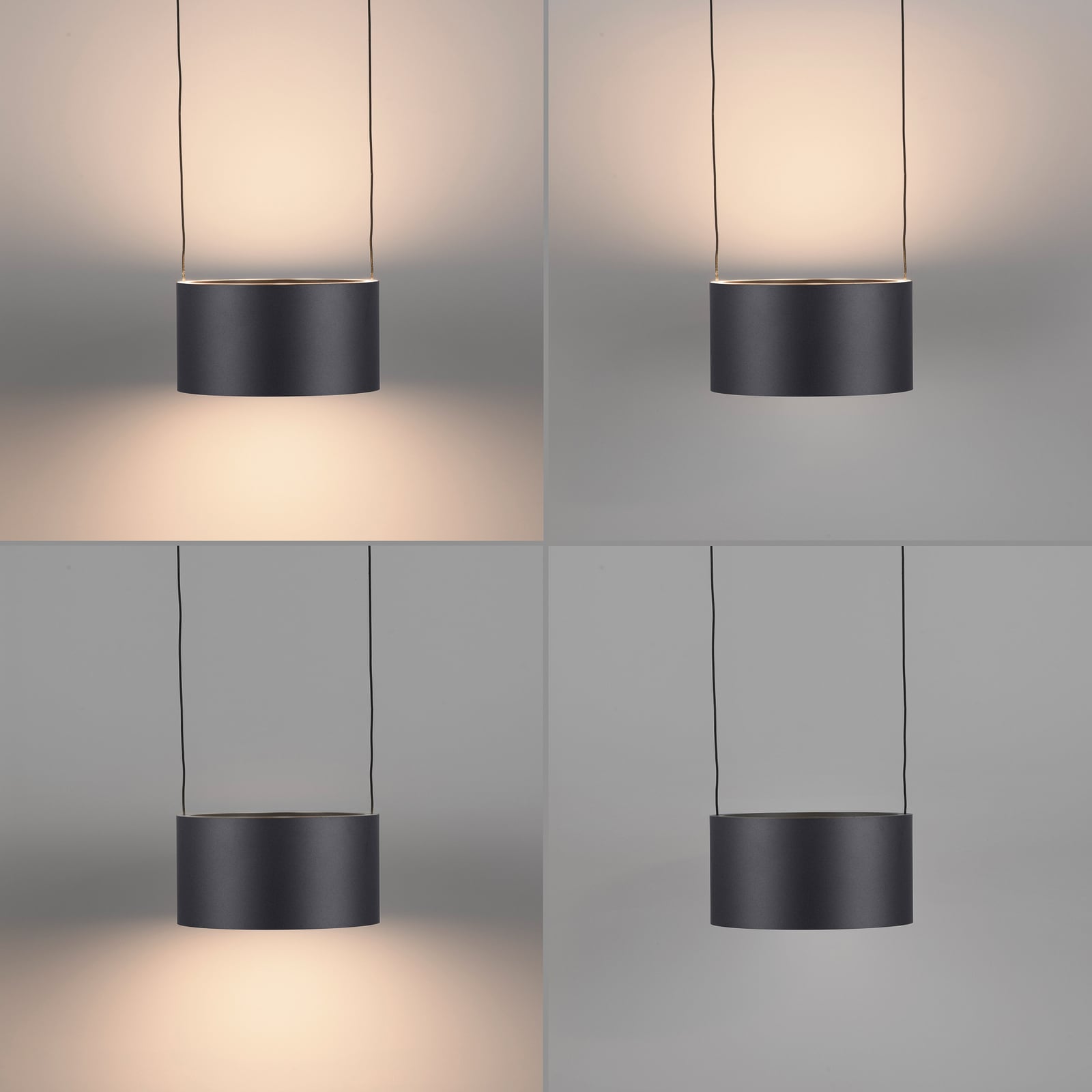 Clipse LED-Pendellampe, grau, Ø 20cm CCT Dimmer 2-flg - PURE Clipse LED-Pendellampe, grau, Ø 20cm CCT Dimmer 2-flg - PURE