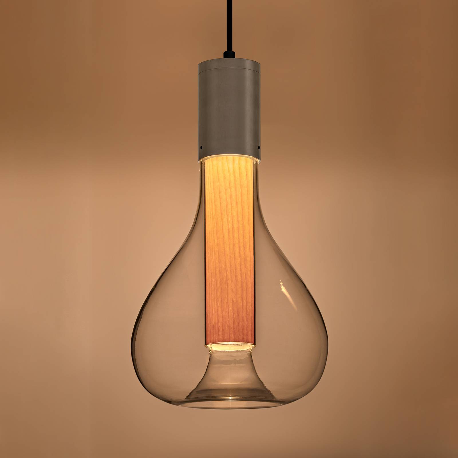 LZF Eris LED hanglamp glas aluminium/beuken