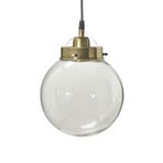 Lampa wisząca PR Home Normandy, Ø 20 cm, antyczny mosiądz, szkło