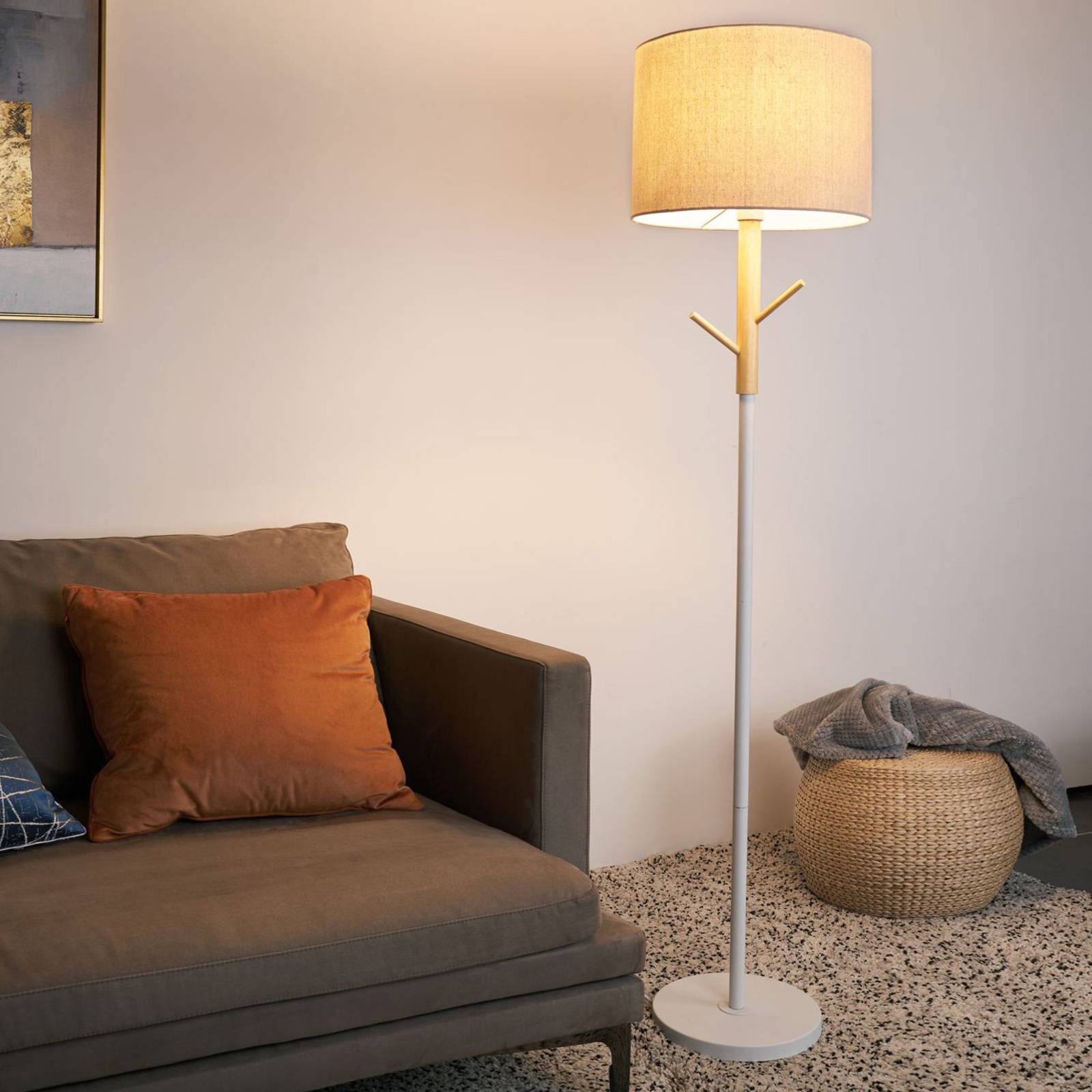 Pauleen Grand Romance lampadaire détails en bois