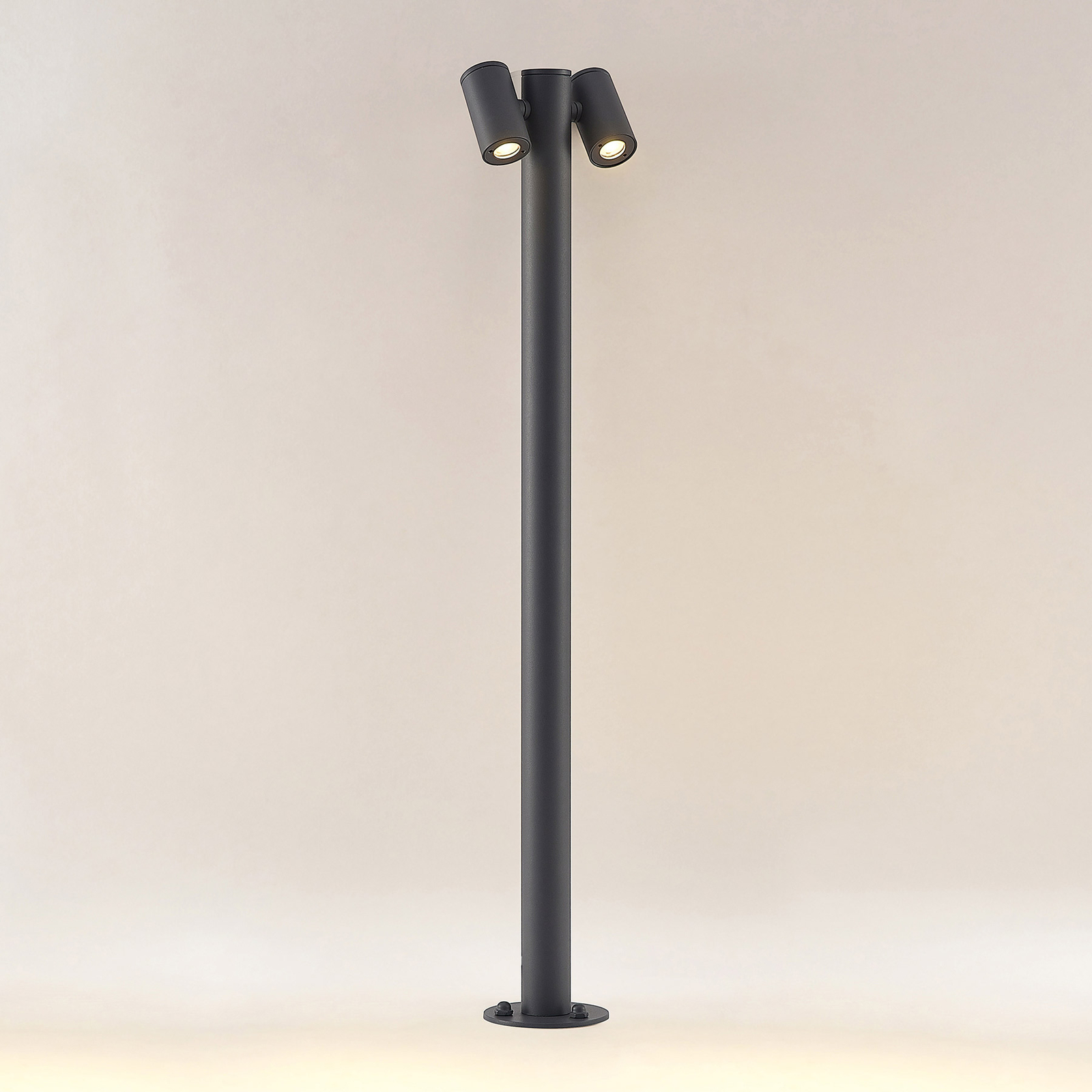 Lucande Saige LED-Pollerleuchte, 2-fl., 75 cm