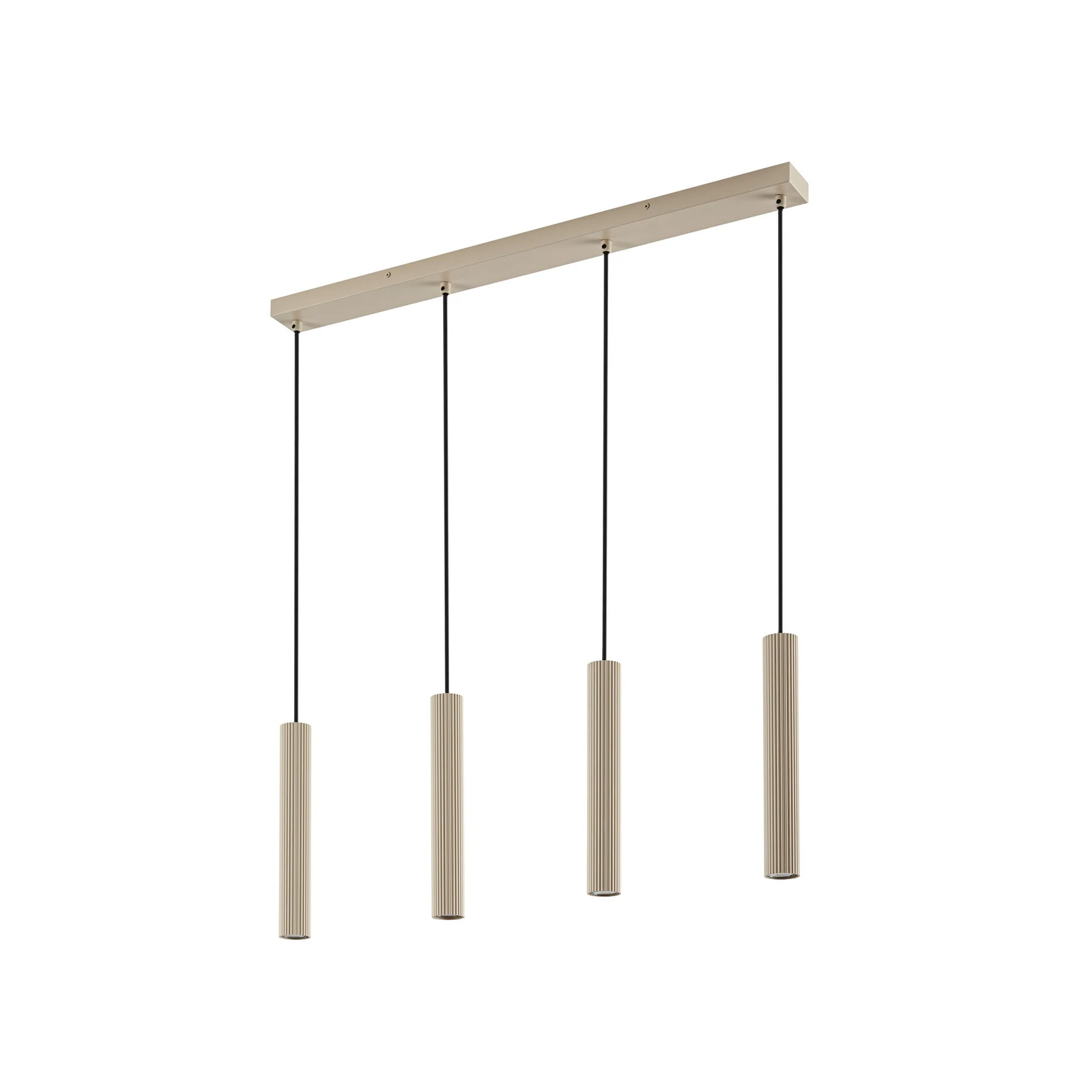 Lindby Kardis riputitav lamp, 4-lambiline, beež, pikkus 70 cm