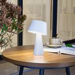 Lindby Lirinor LED päikesepaneeliga laualamp, valge, 4000K