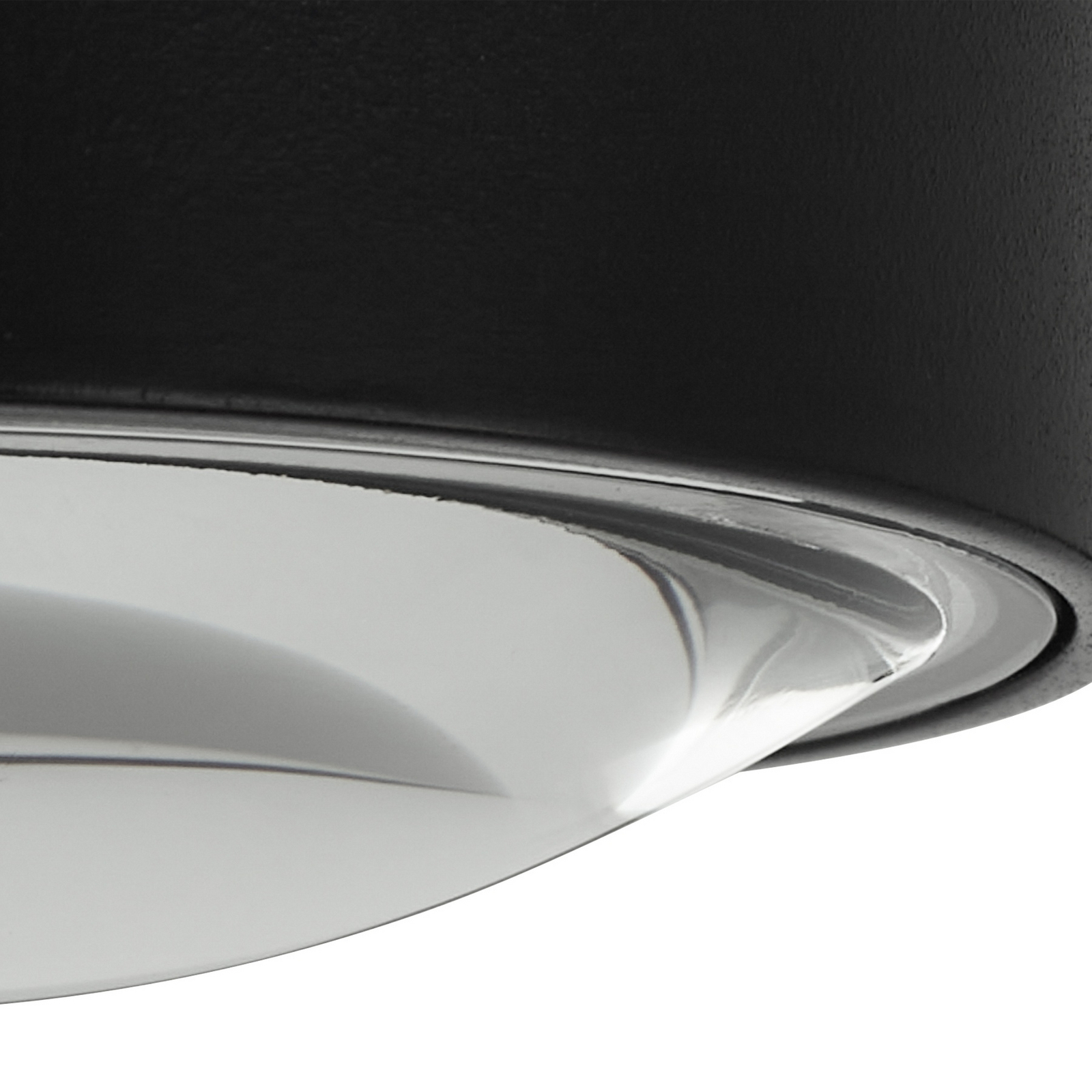 Lindby LED downlight Siaka, zwart, metaal, Ø 5 cm, IP65