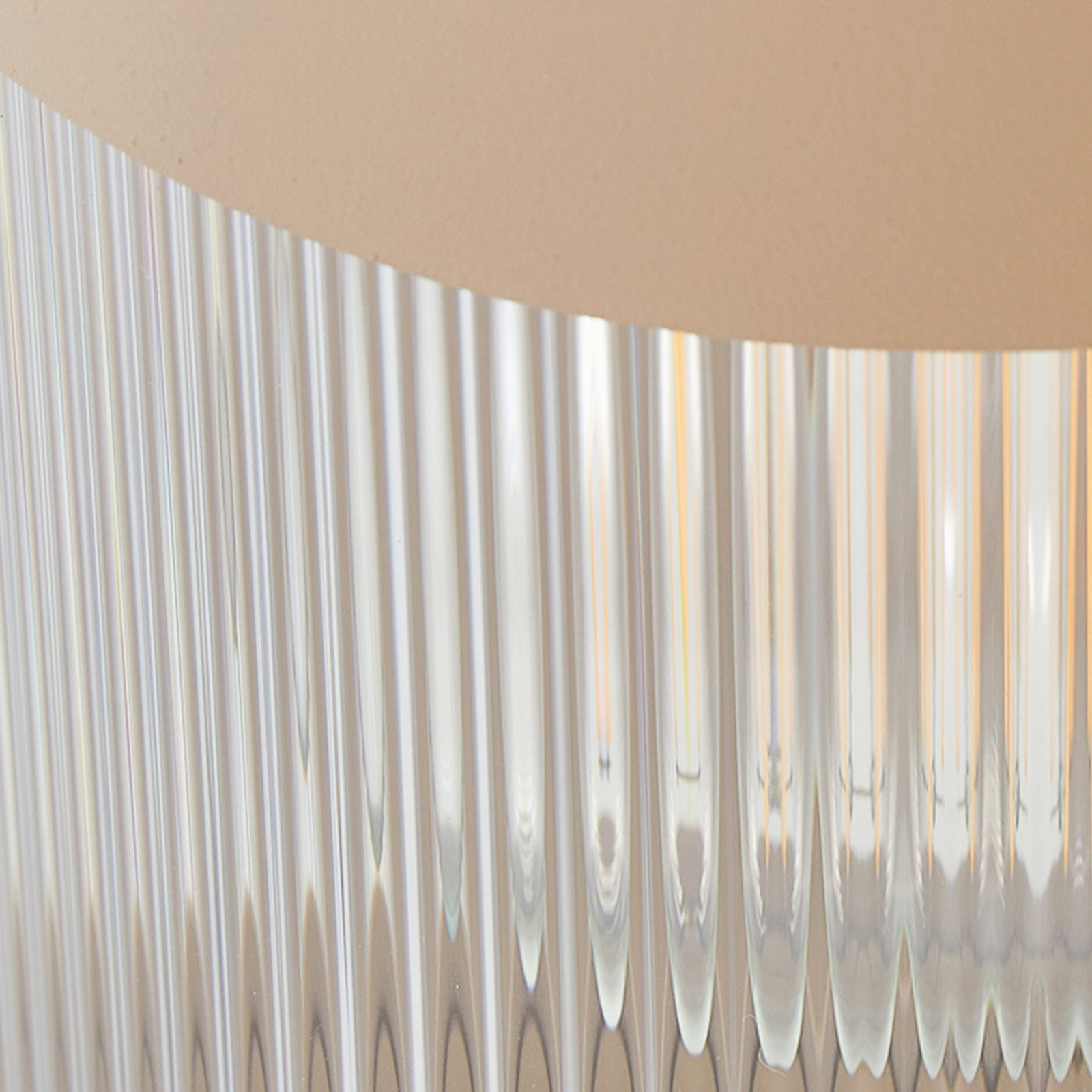 Yrene Fluted Draußen Wandleuchte w/Sensor Beige - Lindby