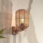 GOOD & MOJO Tanami wall light, 18 x 25 cm, natural
