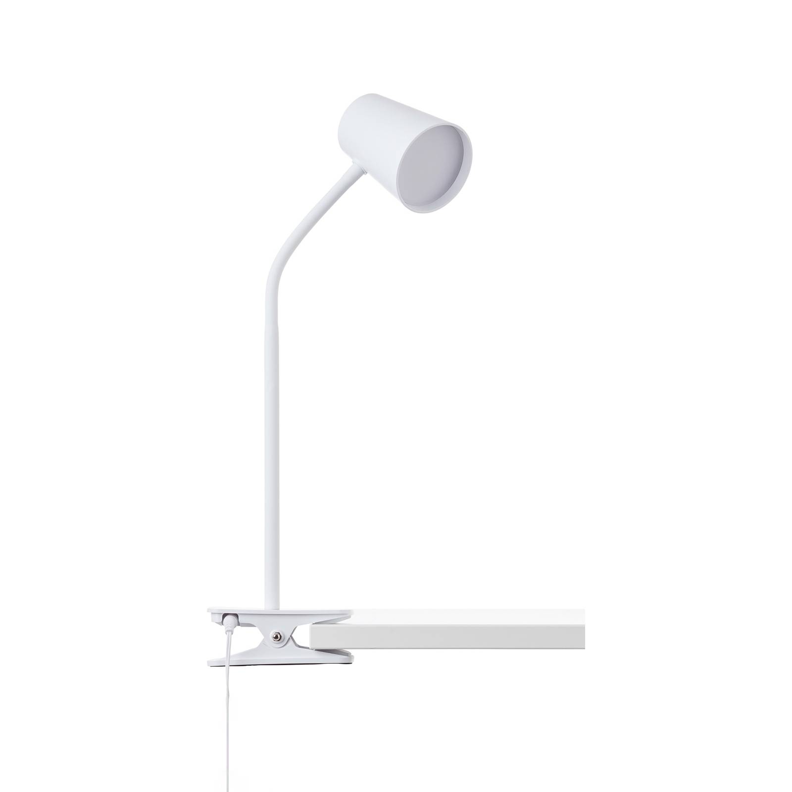 LED-Klemm-Tischleuchte Adda weiß 3-stufig dimmbar