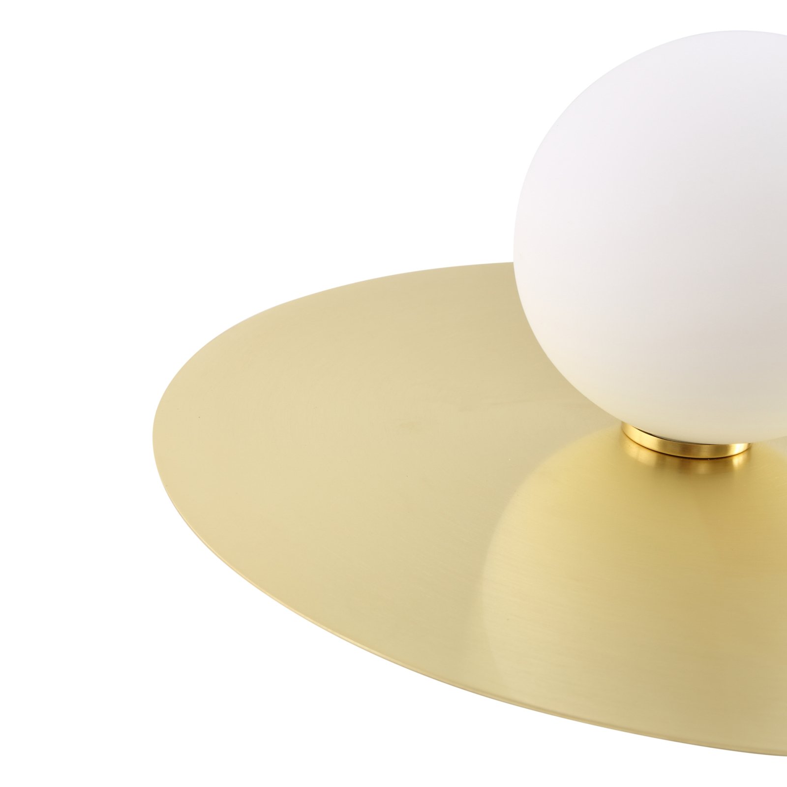 Lindby wandlamp Zain, goud/wit, glas, Ø 33 cm, G9