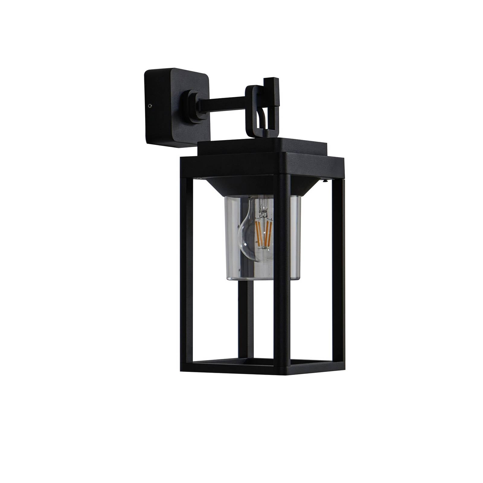 Lucande Außenwandleuchte Milanka, 43 cm, schwarz, IP65, E27