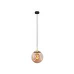 Suspension Bollique, laiton, Ø 25 cm, verre, 1 lampe, sphère