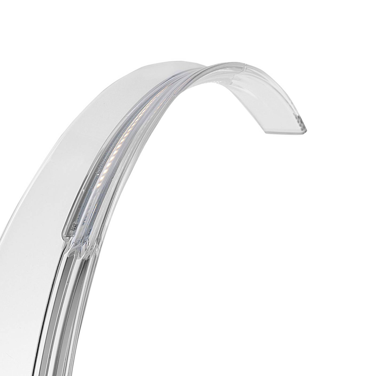 Kartell lampa stołowa LED Taj, przezroczysta, 62 cm, tworzywo sztuczne