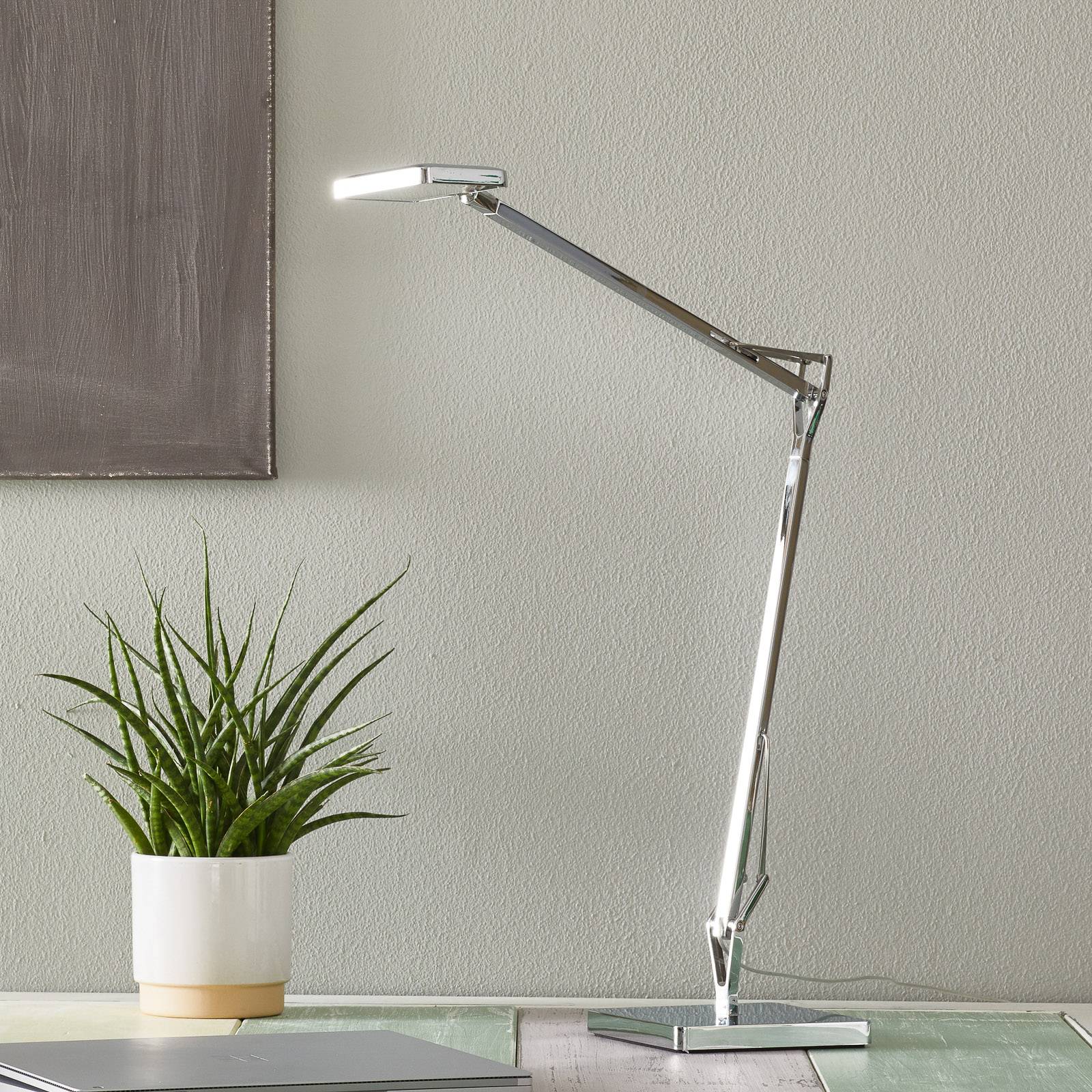 FLOS flos Kelvin Edge - LED bureaulamp, chroom, voor werkkamer / kantoor, aluminium, 8 W, H: 88 cm