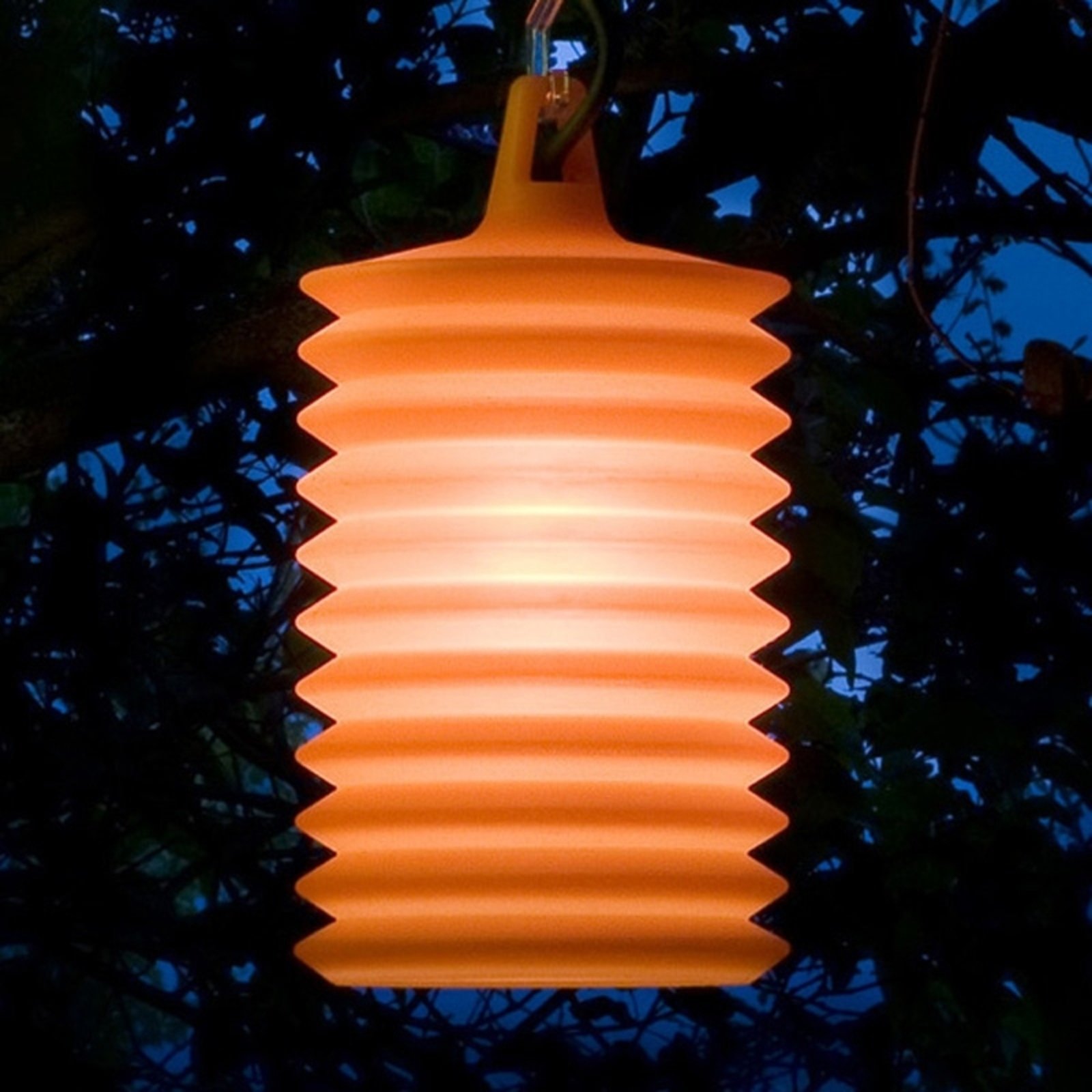 Rotaliana Great LAMPION hanging light for outdoors orange, for Living / Dining Room, silicone, polycarbonate, E27, 40 W, energy efficiency: A++, H: 27 cm