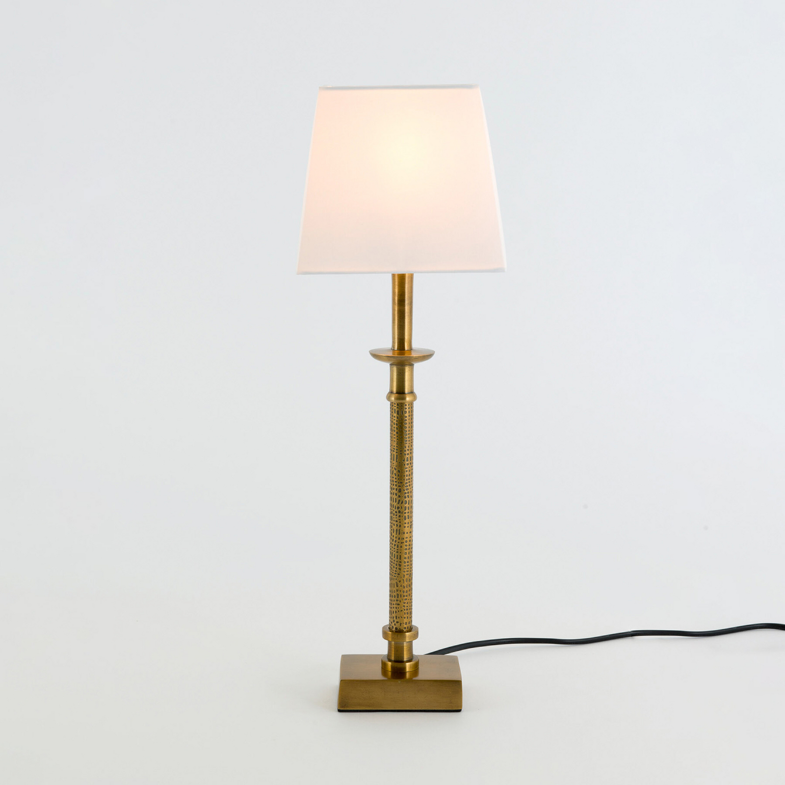Bordlampe PALMARIA, gull/hvit, høyde 52 cm, metall, E14