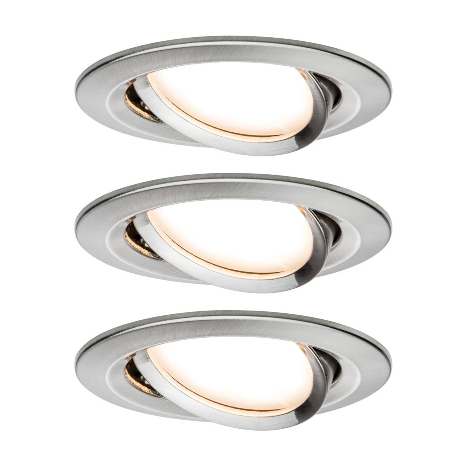 Paulmann Licht Paulmann No. 93483 Einbauleuchte LED Coin Nova rund 6,5W Eisen 3-Stufen dimmbar