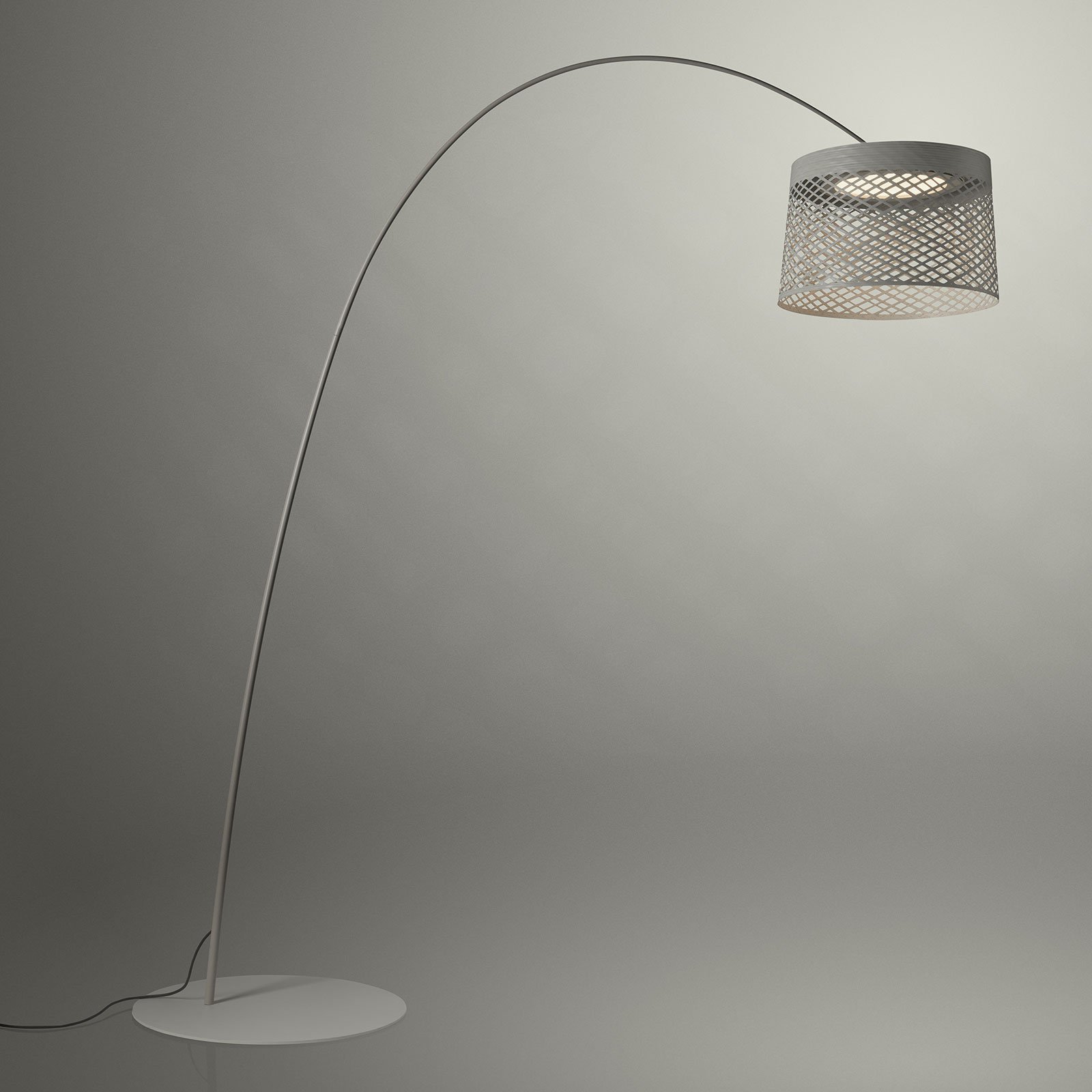 Foscarini Twiggy Grid LED-båglampa, greige