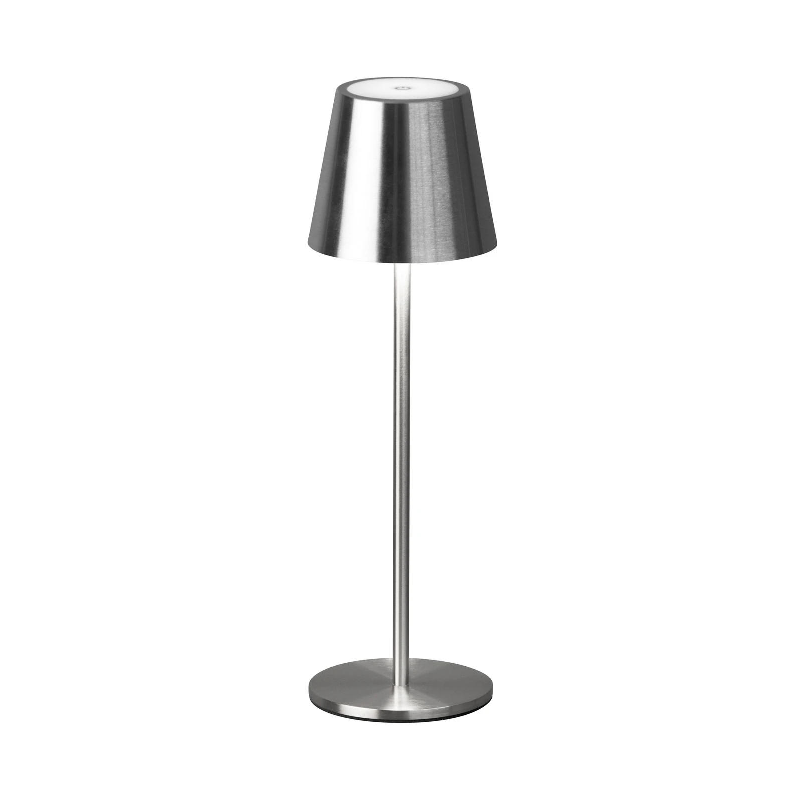 LED-Akku-Τραπεζοκαθιστικό φως Viletto, νικελίου χρώματος, IP54