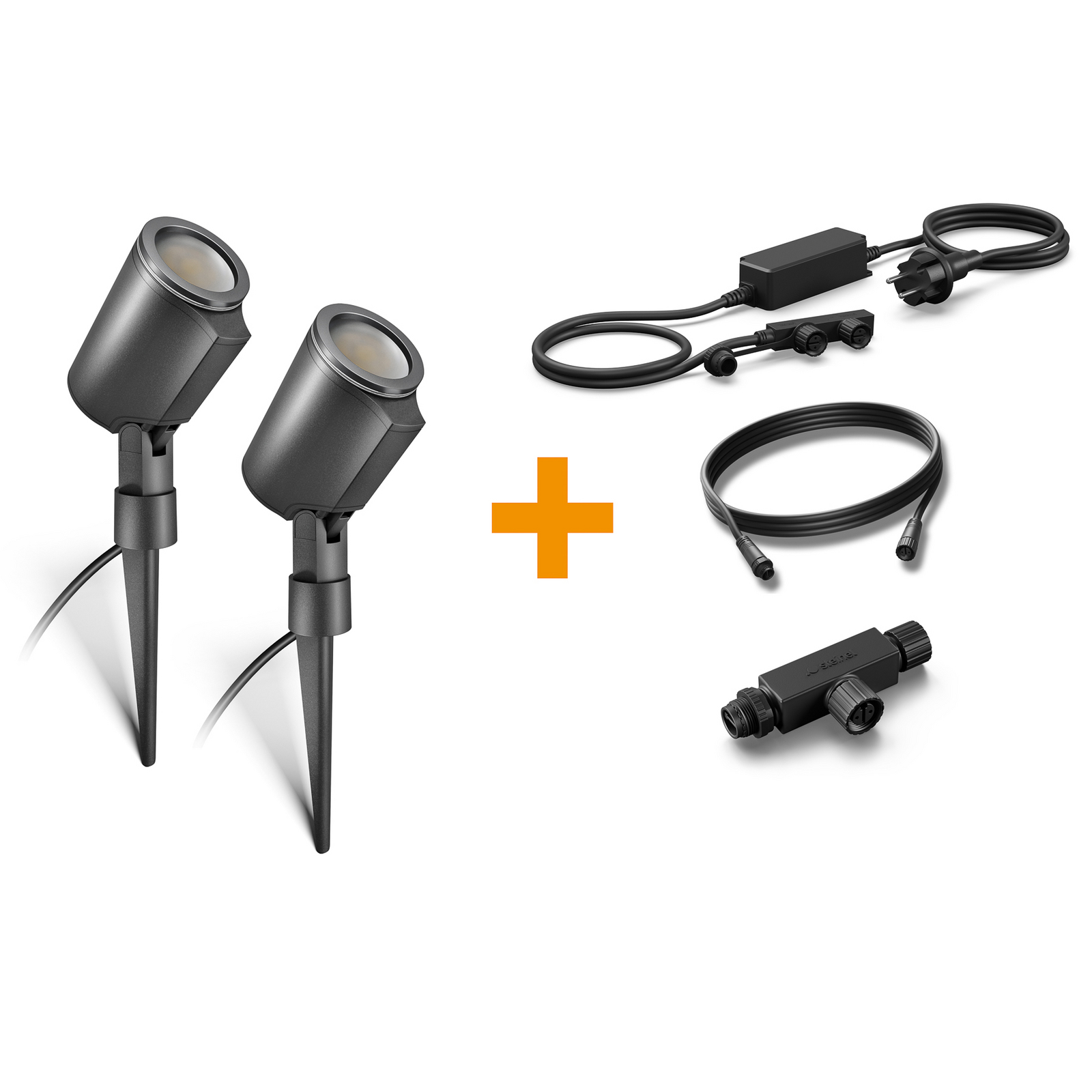 STEINEL Spot C alustamiskomplekt, must, alumiinium, IP65, RGBWW STEINEL Spot C alustamiskomplekt, must, alumiinium, IP65, RGBWW