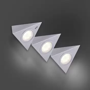 Flache LED-Unterbauleuchte Tain-CF im 3-er Set