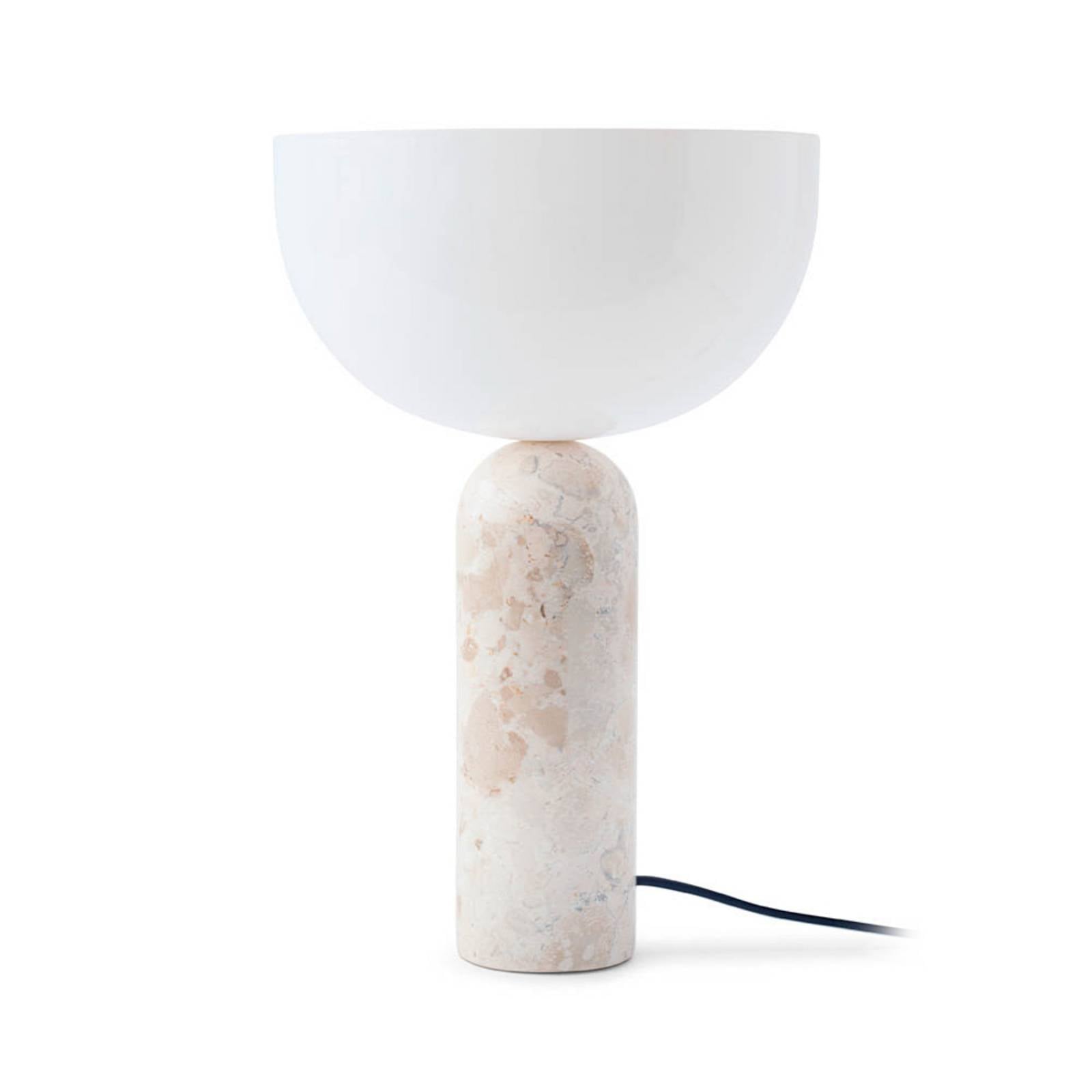 NEW WORKS Tischleuchte Kizu Large, beige, Marmor, E27