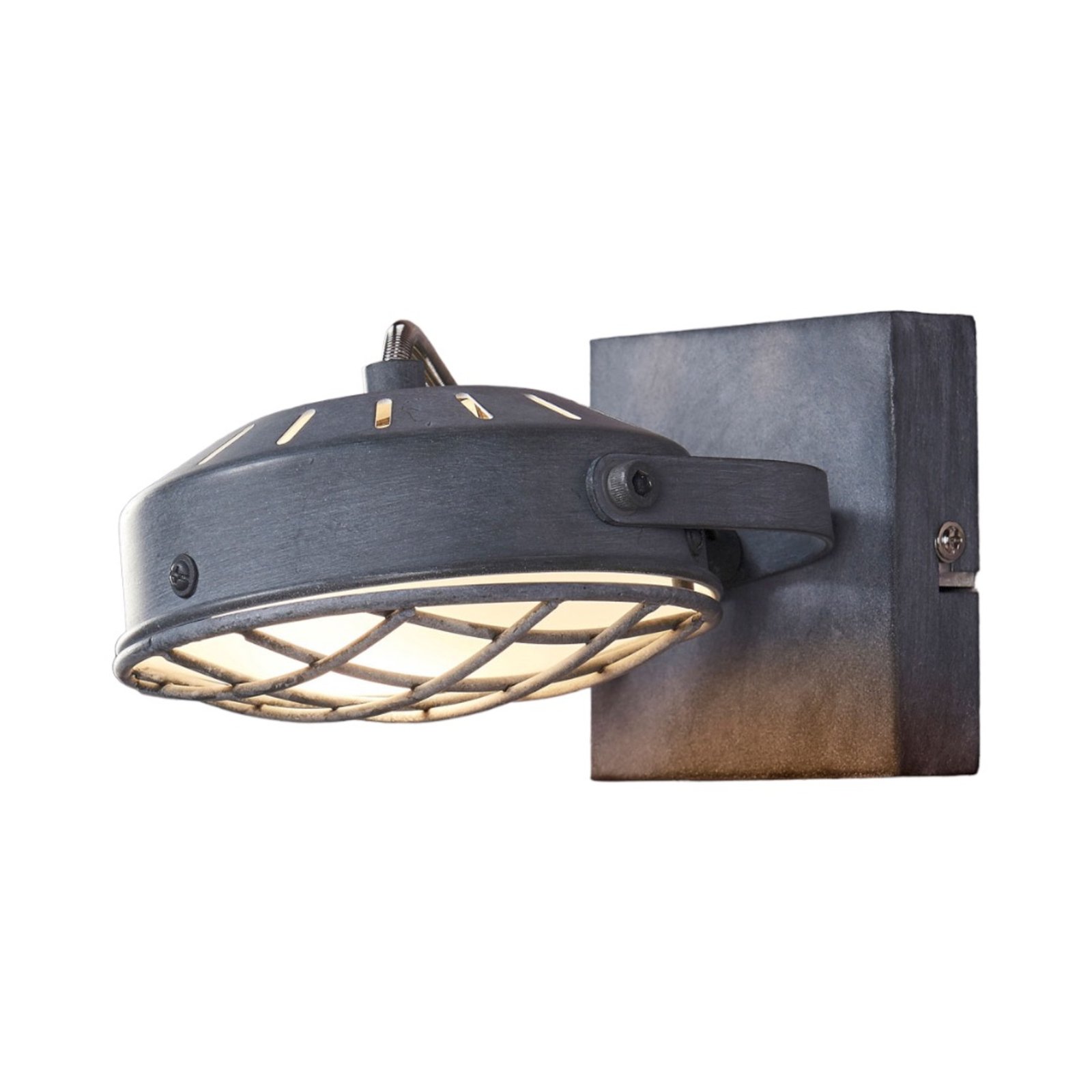 Smoky grey LED spotlight Tamin, industrial style