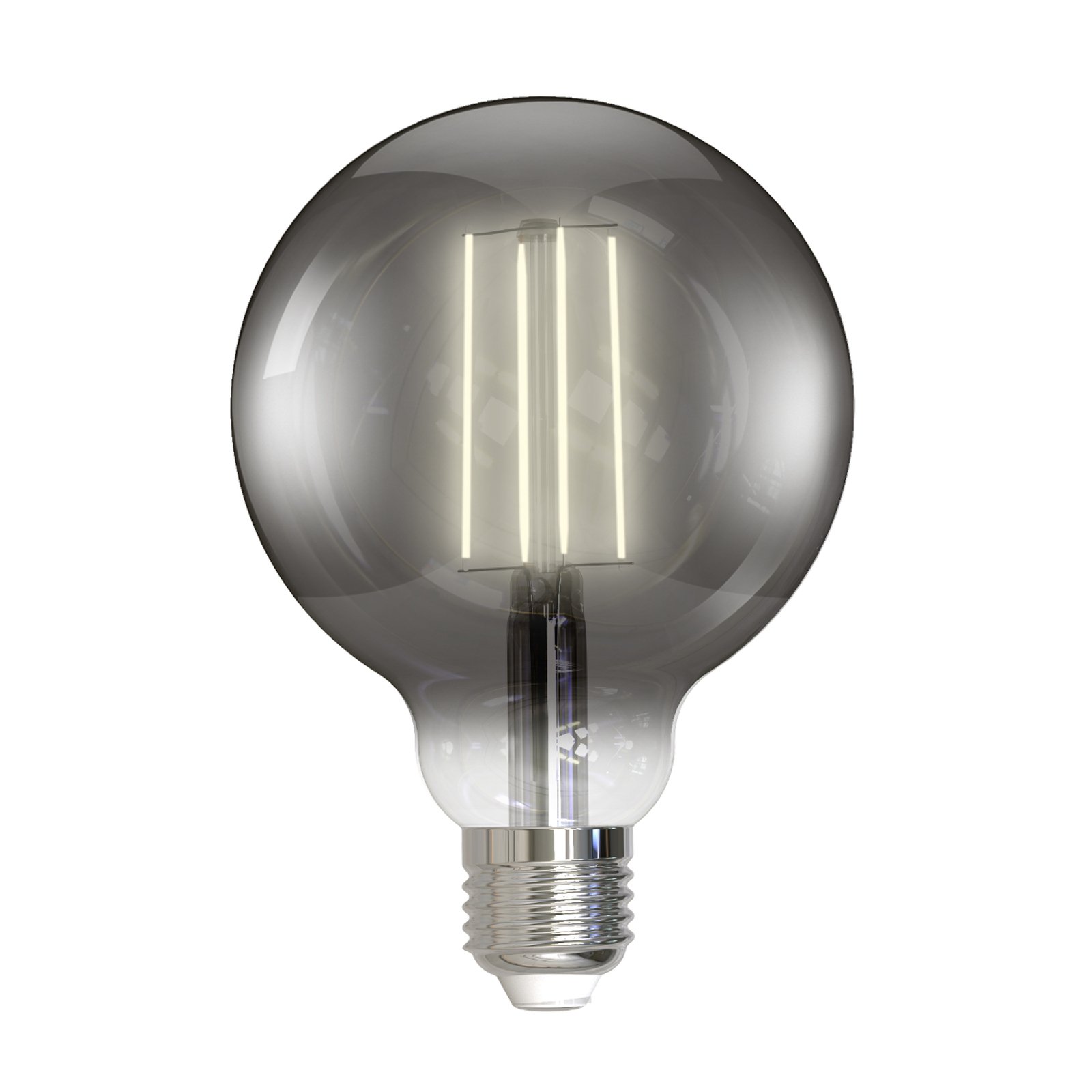 Smart LED-E27-globe røggrå 4,9 W WLAN