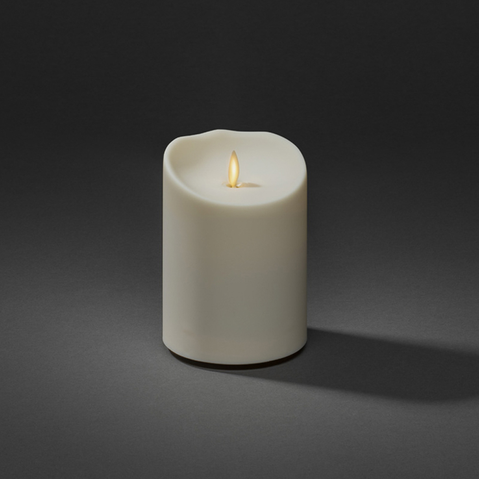LED candle IP44 cream white melted height 14cm