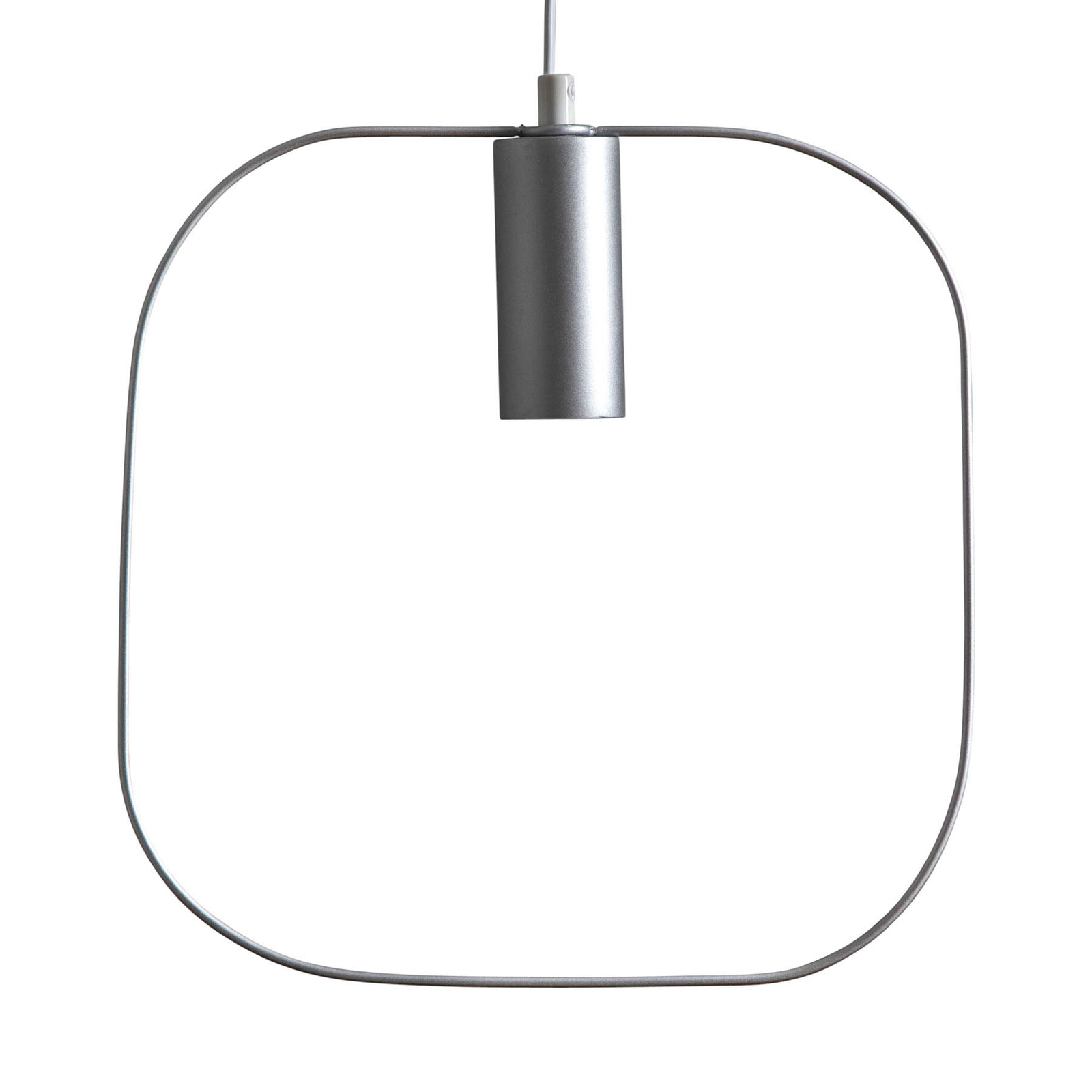Shape deko-hængelampe med kvadrat, sølv