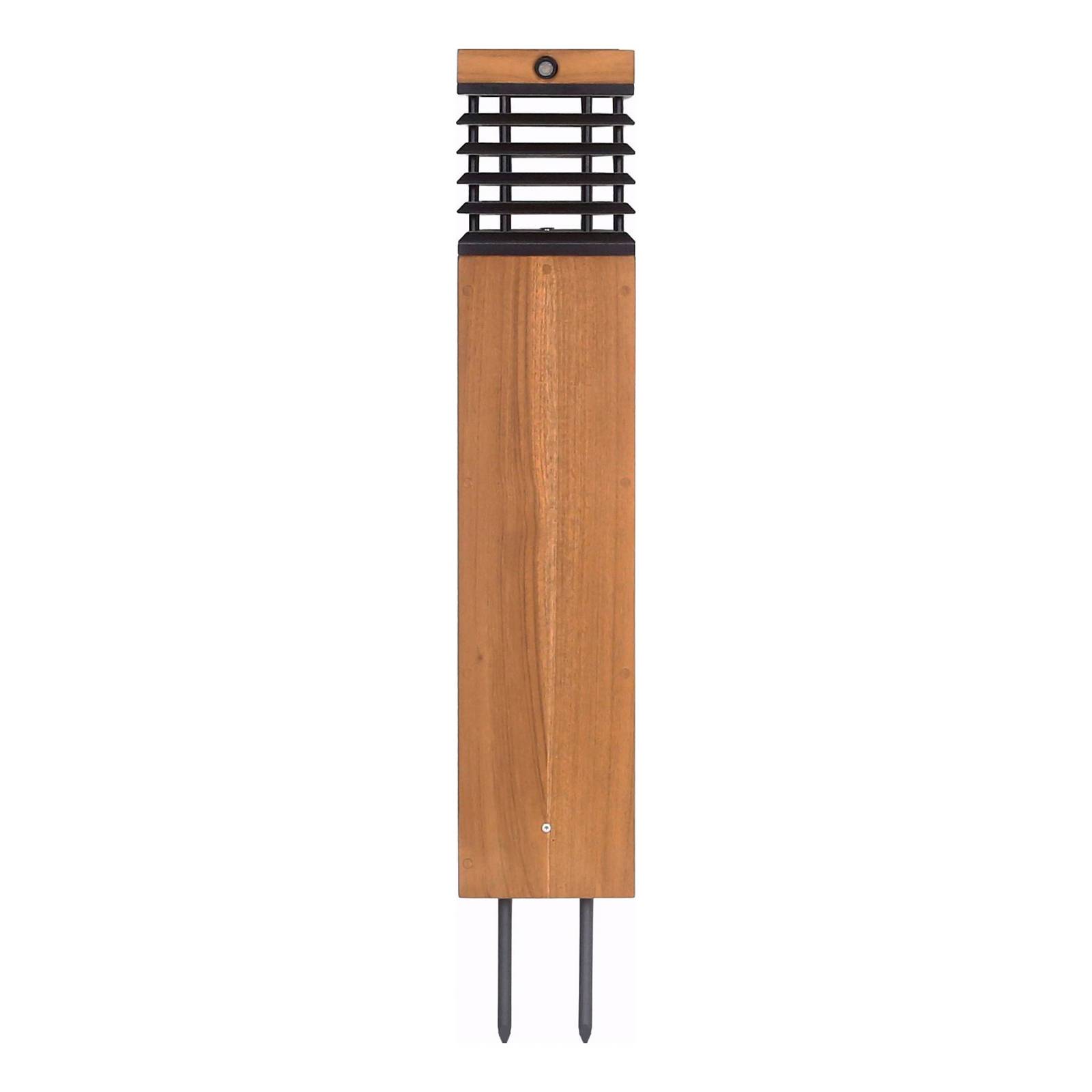 Lampa solarna LED Tekura, teak/szary, 75 cm