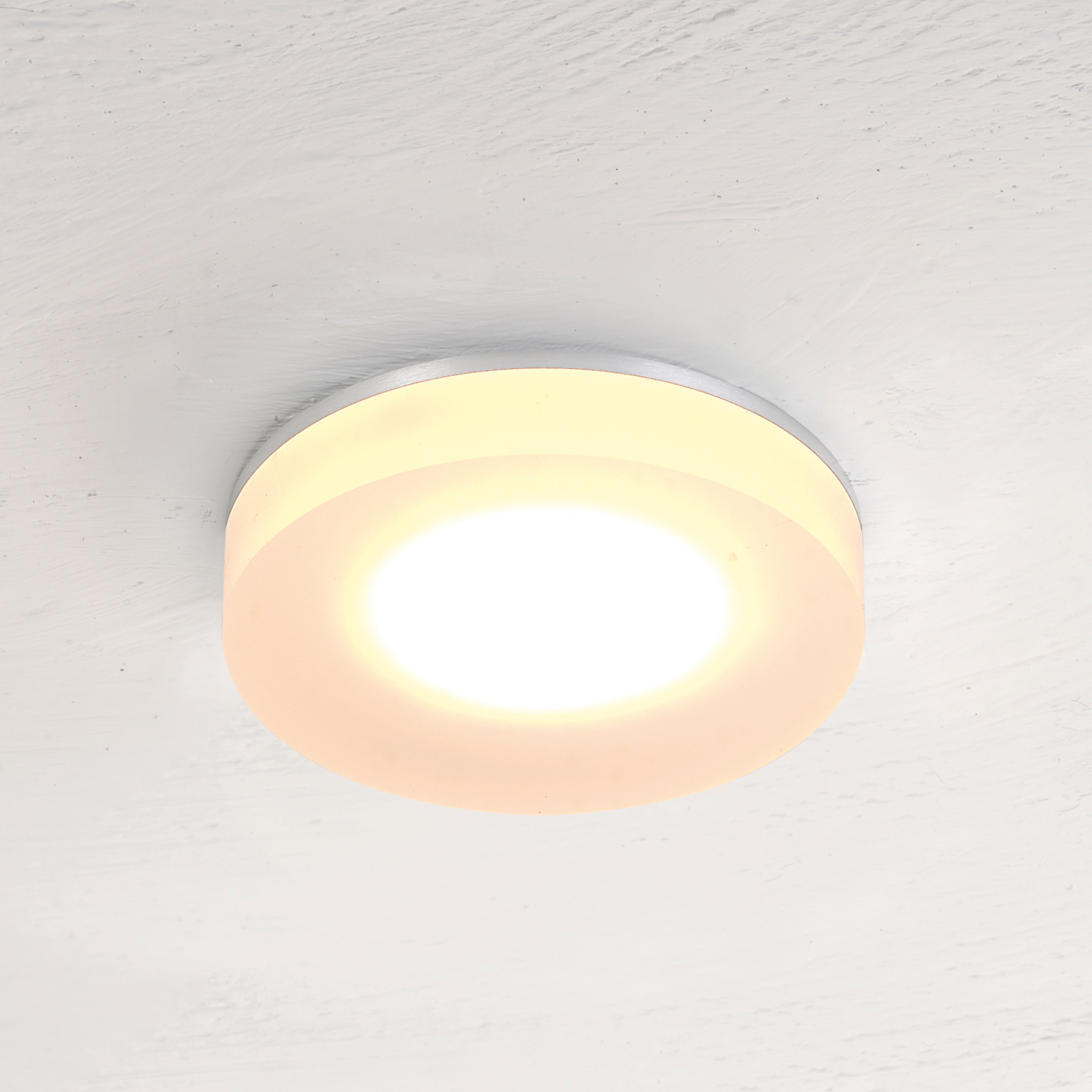 Bopp LED-Deckeneinbaulampe One, aluminiumfarben, Ø 9 cm