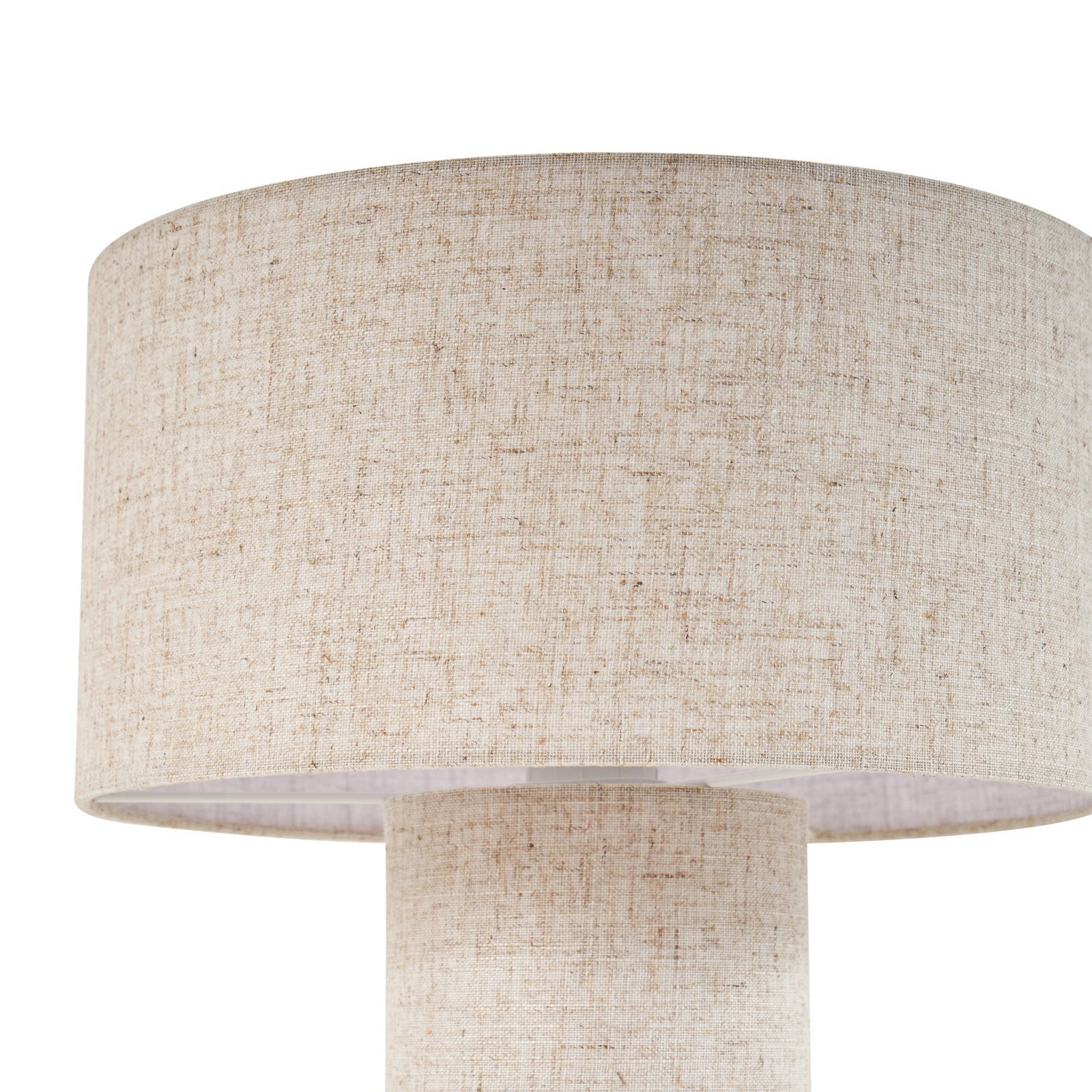 Elfie pöytävalaisin, beige, E27, Ø 35 cm, pellava - Lindby