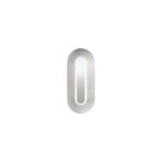 Nuura LED-vegglampe Sasi, høyde 65 cm, sølvfarget, metall
