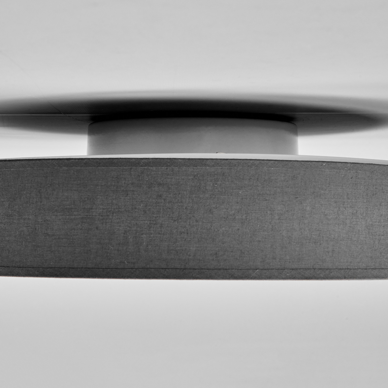 Plafoniera LED Saira, 40 cm, tessuto grigio